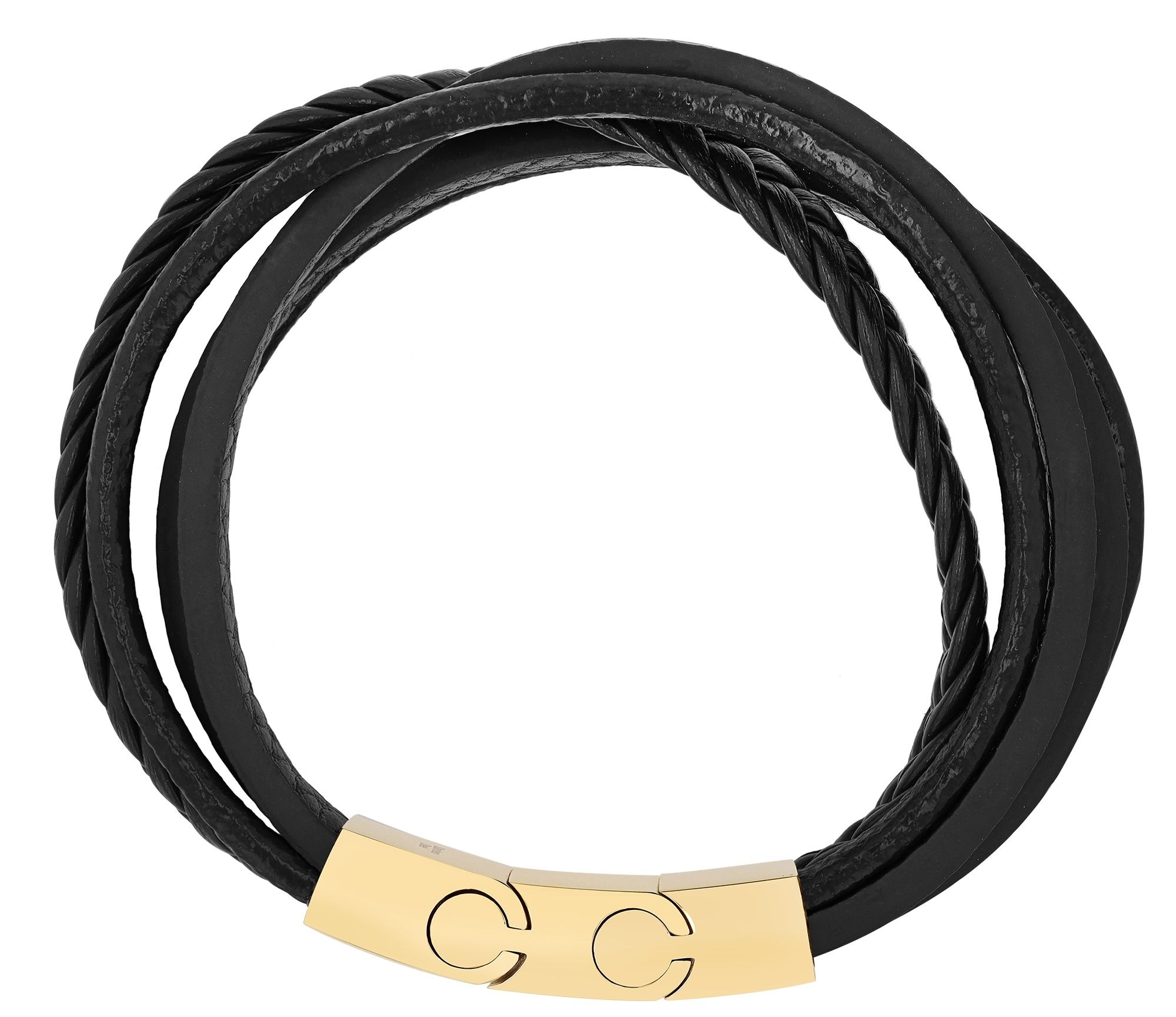 Armband ADELIA´S "Herren Armband – Lederarmband aus Leder 21 cm", schwarz, Armbänder, Herren, 21cm, Leder, Armband, Perfekt als Geschenk zum Geburtstag
