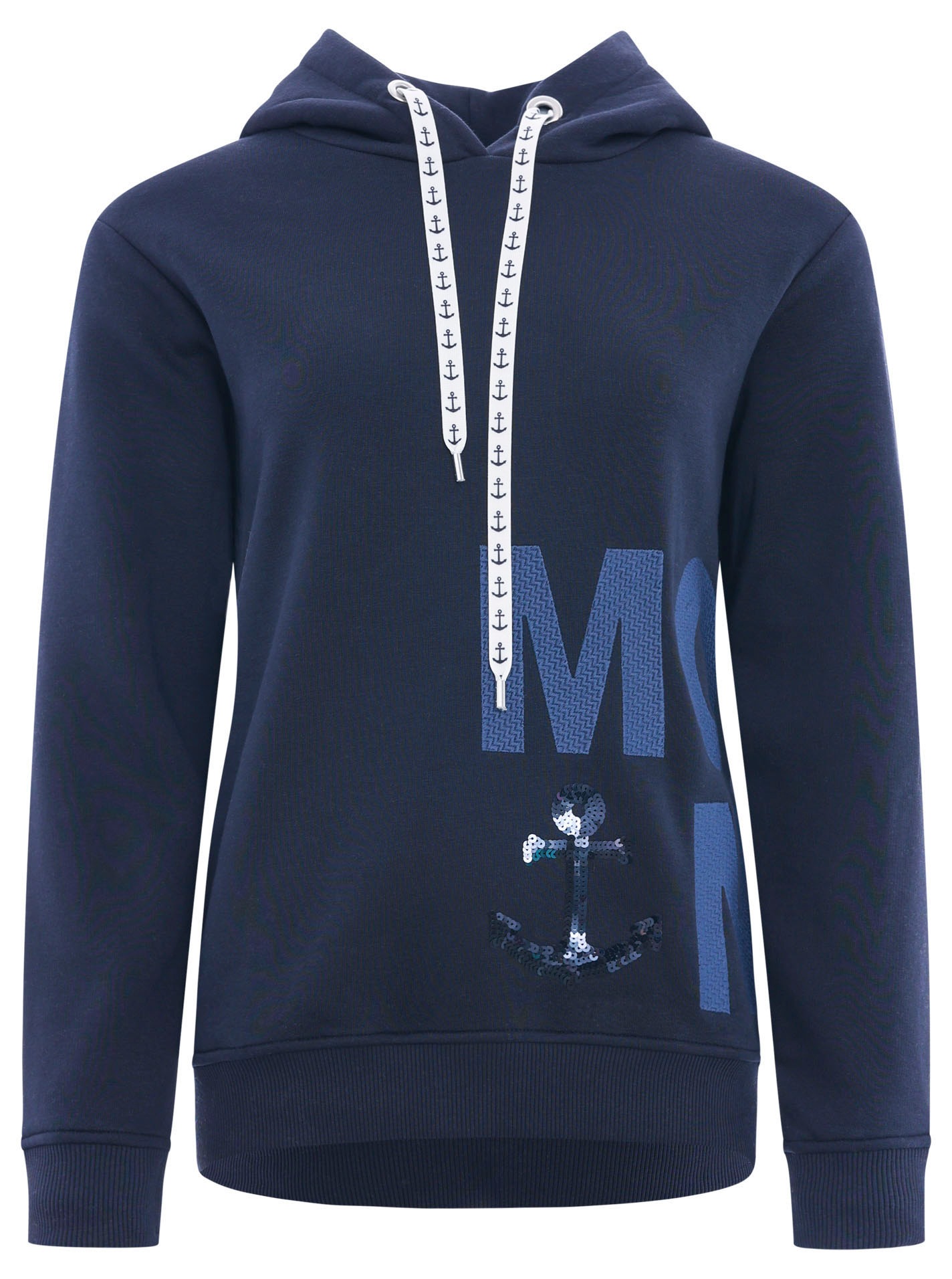 Zwillingsherz Sweatshirt ""Moin"", Paillettenanker und gesticktem Schriftzu günstig online kaufen