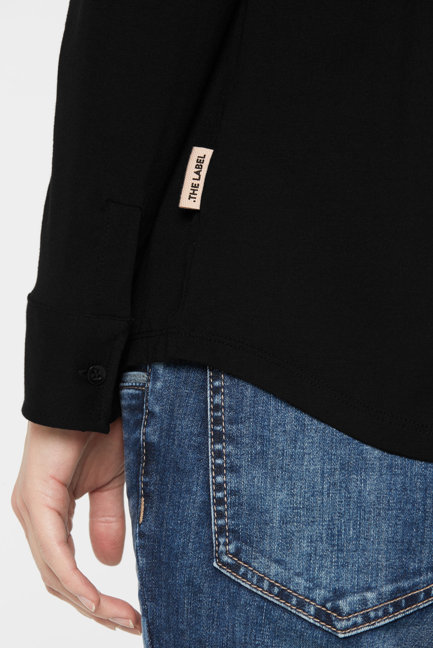 SENSES.THE LABEL Langarmbluse, mit Elasthan-Anteil