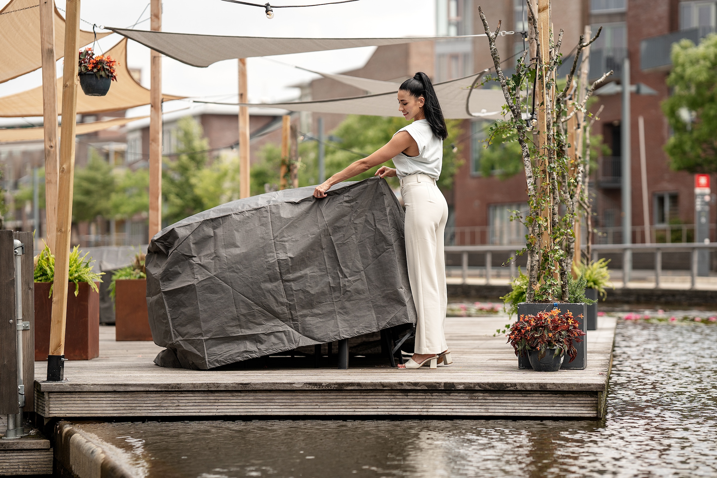 winza outdoor covers Gartenmöbel-Schutzhülle »Premium« mit Klettverschluß, Gartenset bis 220 cm mit 4/6 Stühlen