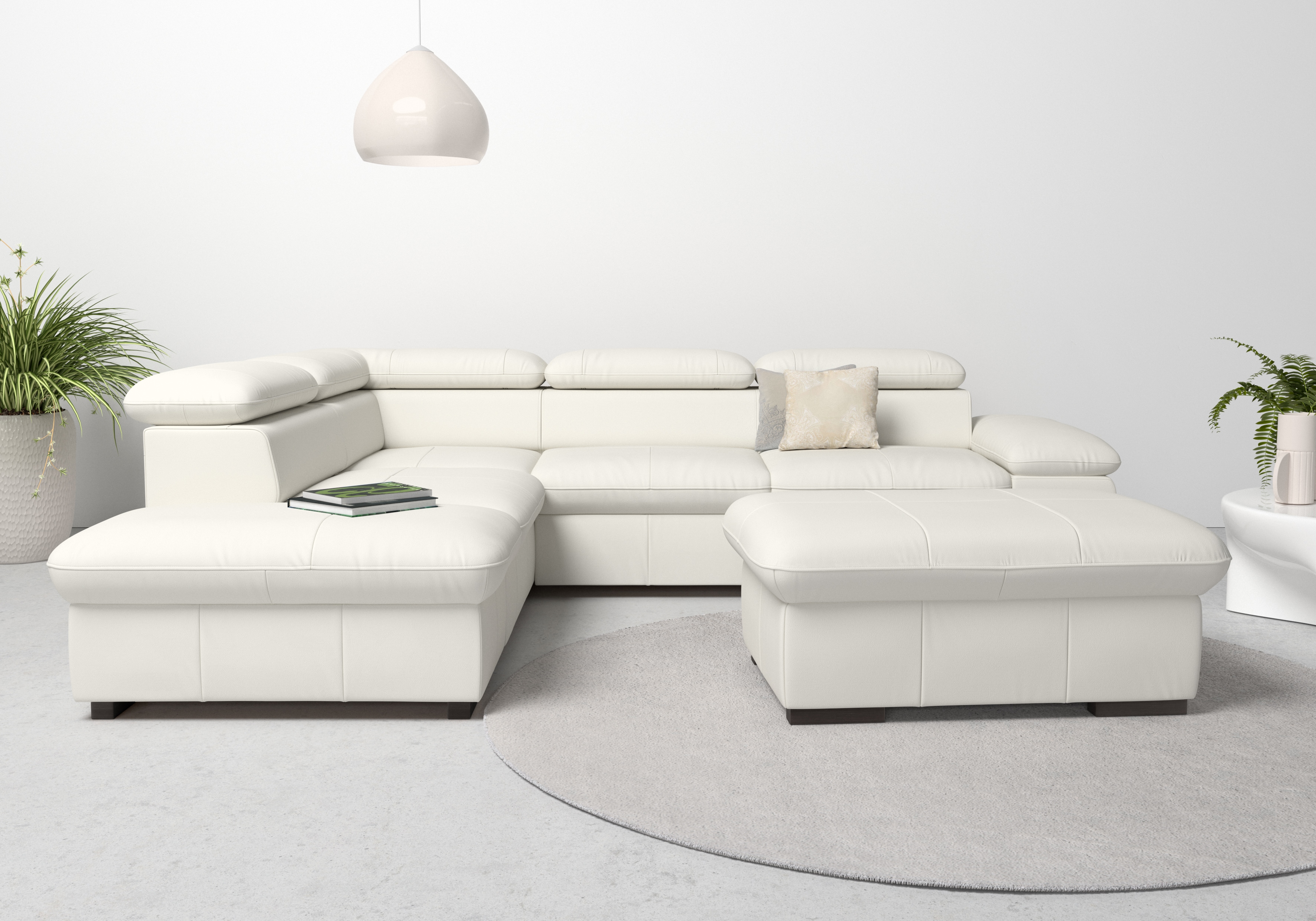 OTTO home Ecksofa "Alberto L-Form" mit Kopfteilverstellung, wahlweise mit Schlaffunktion