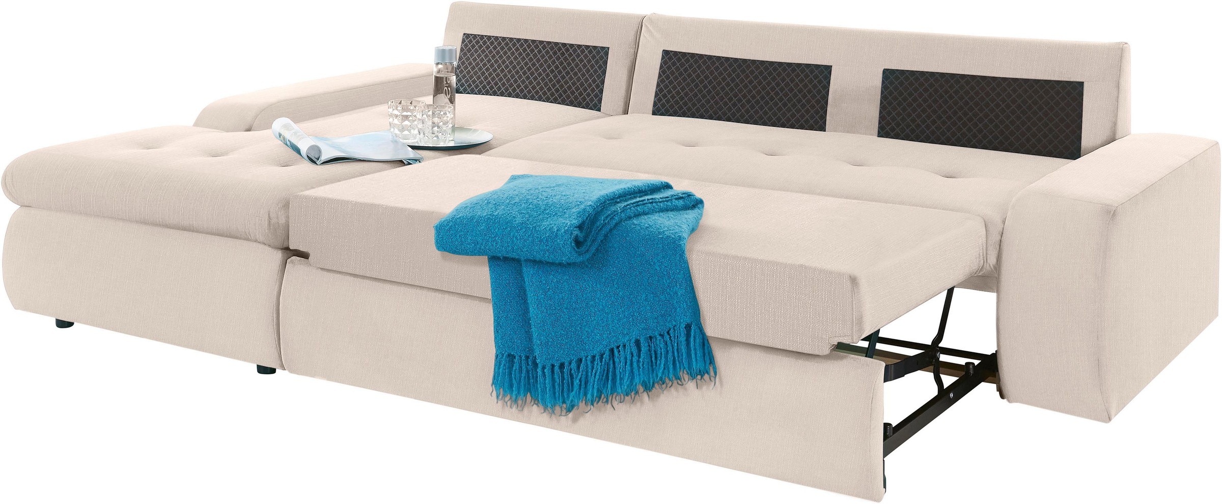 TRENDMANUFAKTUR Ecksofa »Indie II, tolle Detailverarbeitung, bequem und komfortabel im Sitz«, XL und XXL, wahlweise mit Bettfunktion, L-Form