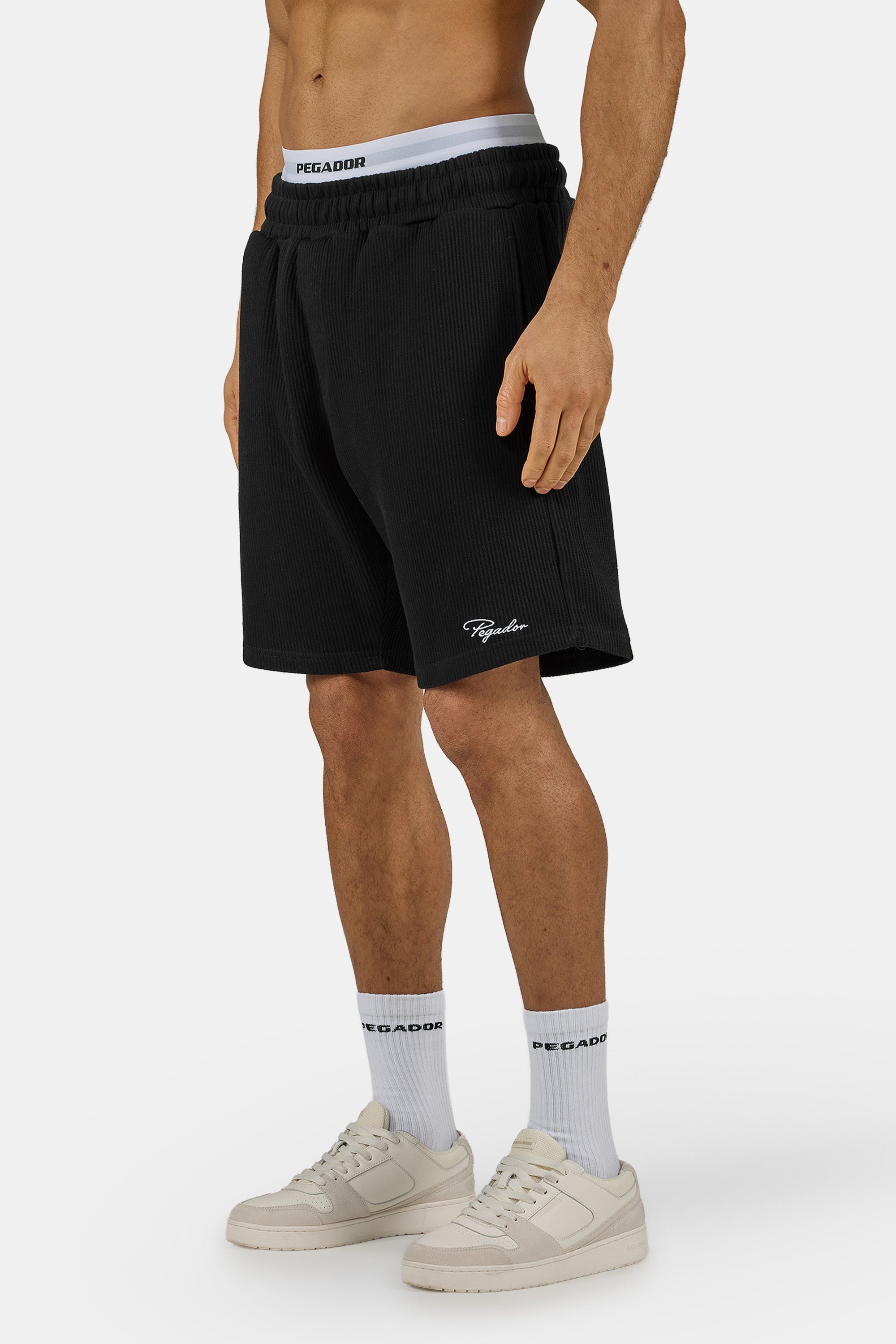 PEGADOR Shorts »Signar Heavy Rib Shorts«  Baumwolle, regular fit