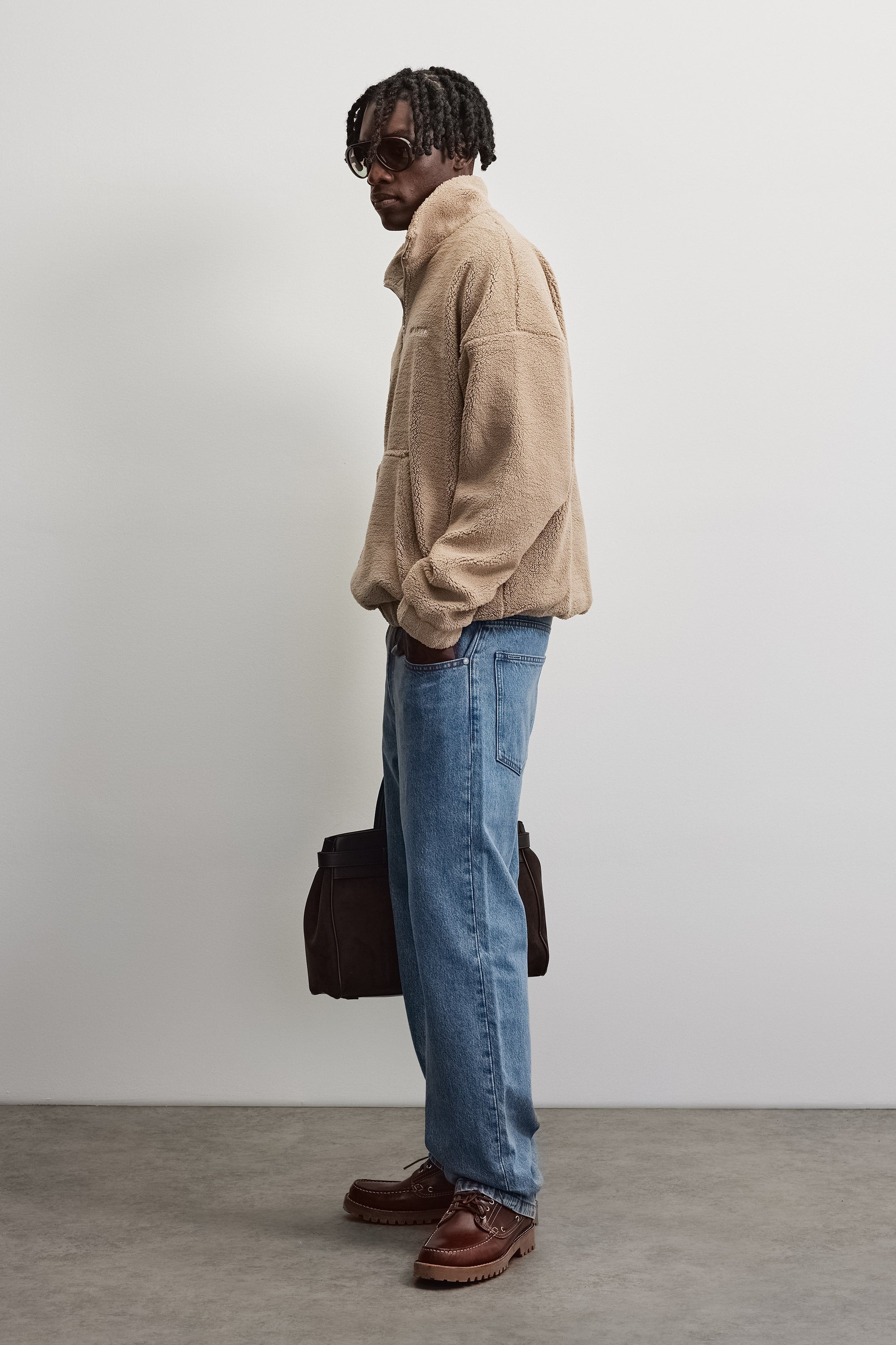 PEGADOR Sweatshirt »Puka Teddy Half Zip Sweater«, Kunstfaser, regular fit
