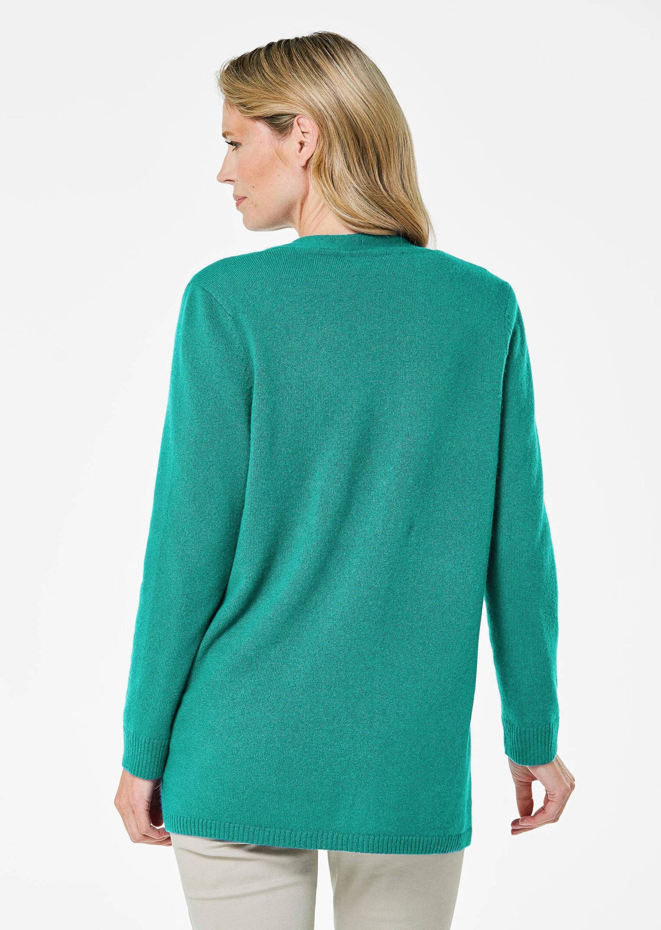 GOLDNER Strickjacke »Kurzgröße Langarm Feinstrick-Cardigan«