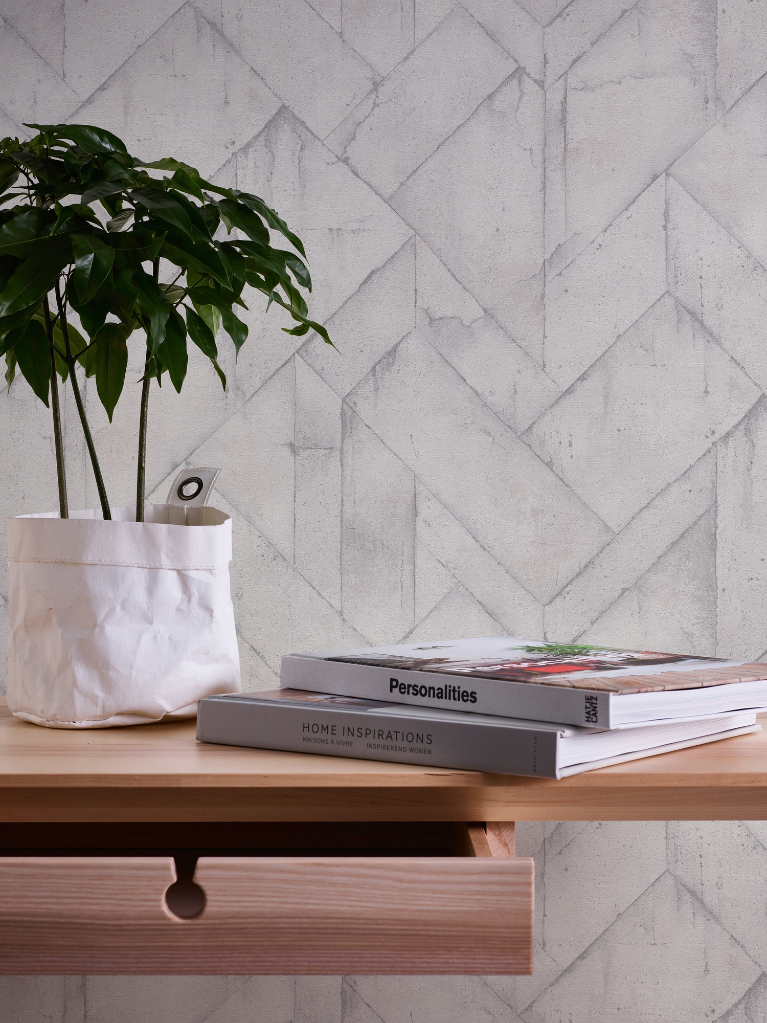 living walls Vliestapete »Industrial«, 3D-Optik-geometrisch-grafisch, Grafik Tapete Stein Tapeten Wohnzimmer Schlafzimmer Küche Design Optik