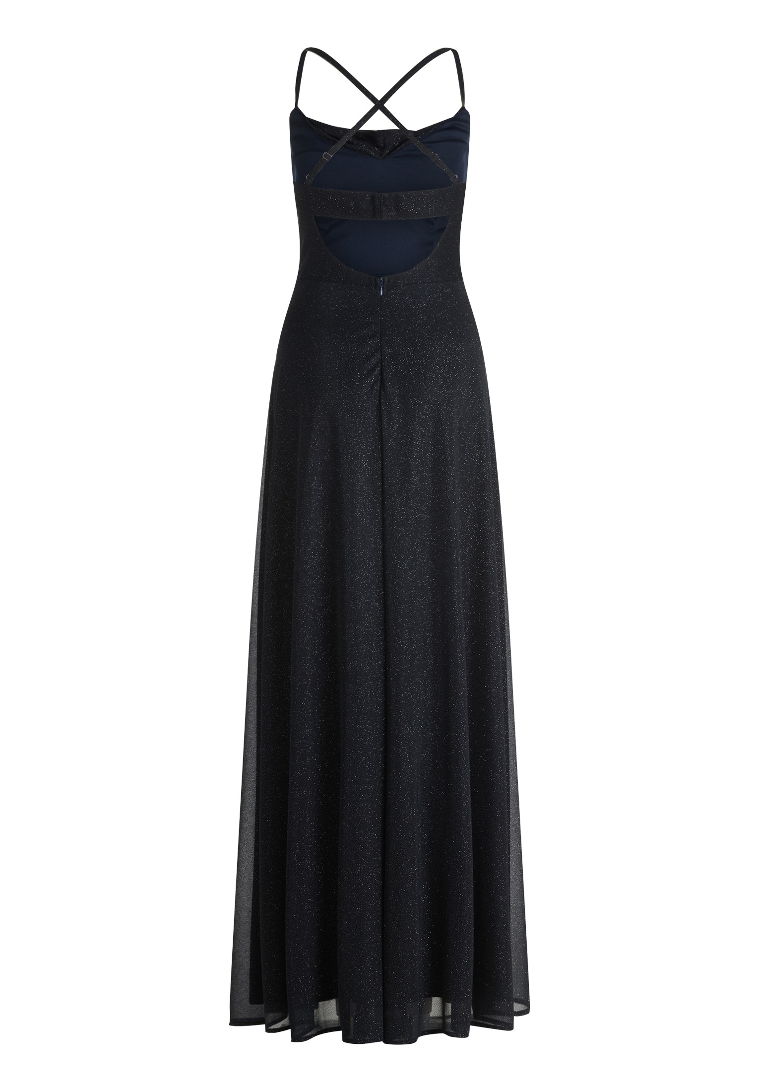 Vera Mont Abendkleid "Damen mit Wasserfallausschnitt" Ohne Tasche Glitzer günstig online kaufen