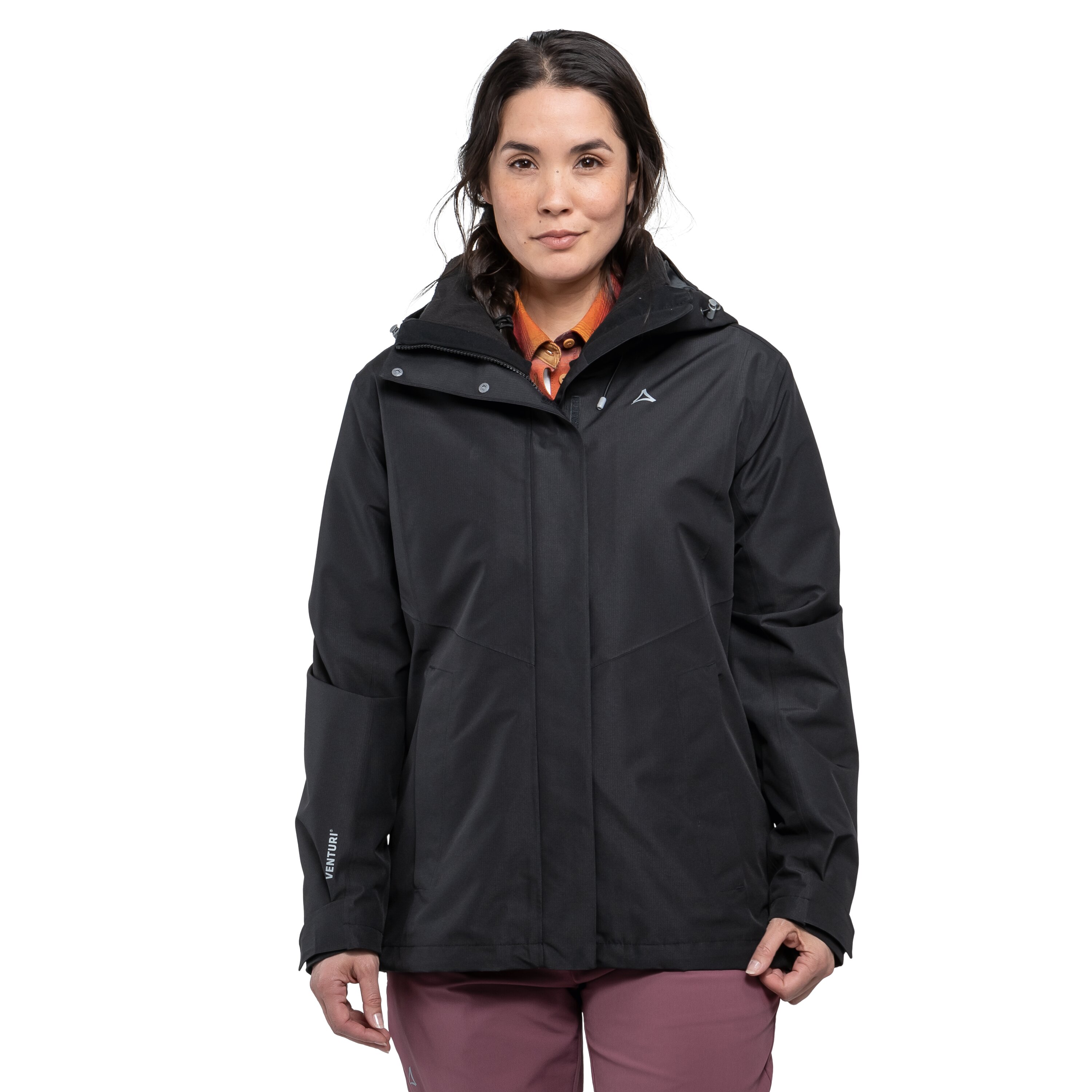 Schöffel 3-in-1-Funktionsjacke "3in1 Jacket Style Okere WMS" Set, 2 Stk. tlg. mit Kapuze mit herauszippbarer Fleecejacke, hochschließendem Kragen, atmungsaktiv