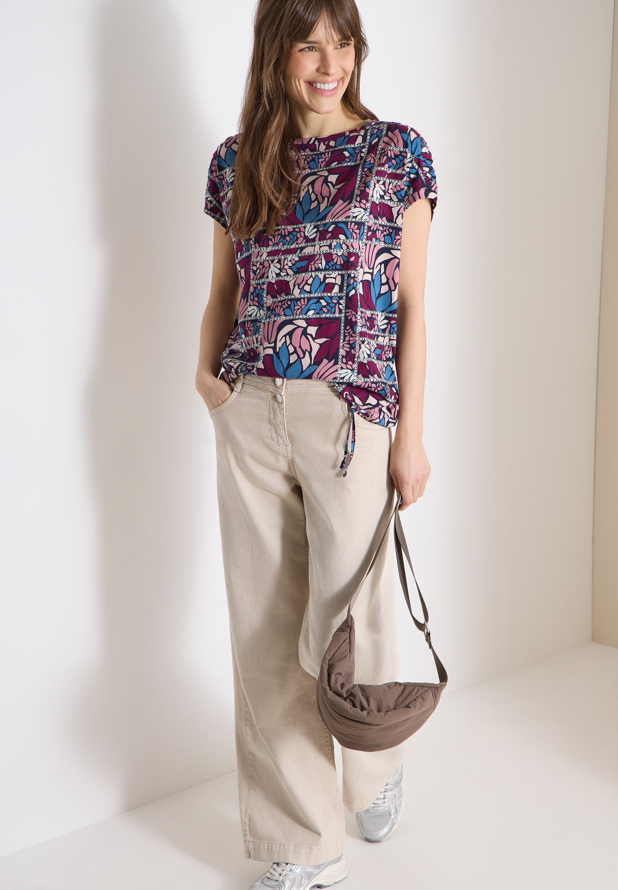 Cecil T-Shirt mit U-Boot-Ausschnitt