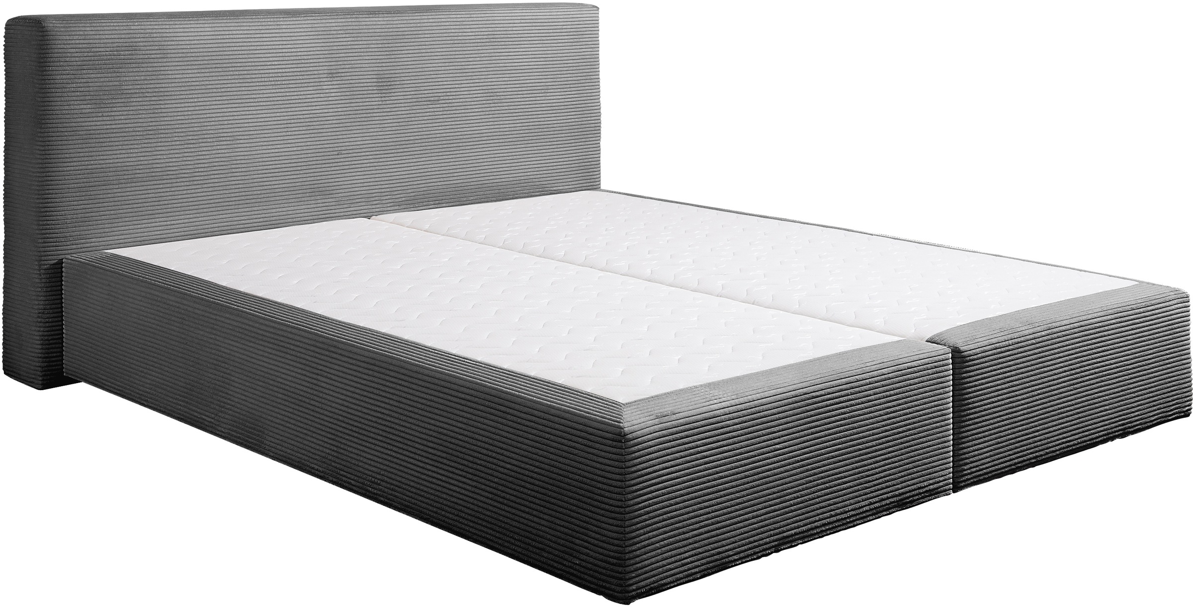 andas Boxspringbett »Åby«, In Cord Bezug, wahlweise mit und ohne Matrazte erhältlich
