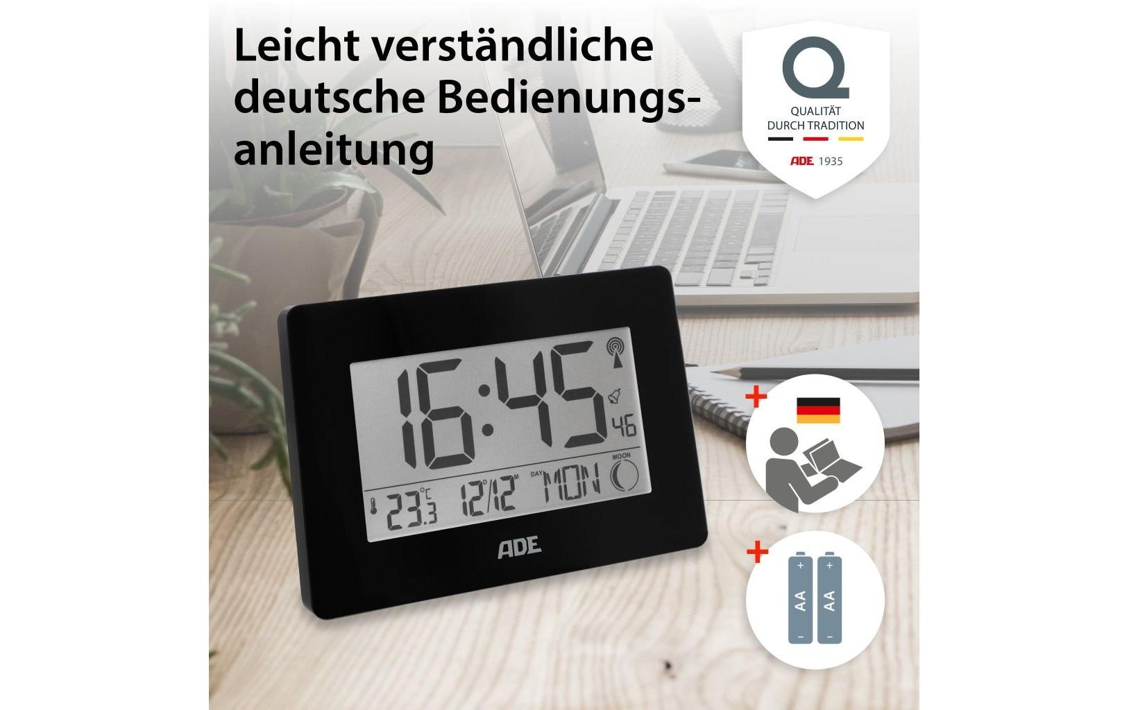 ADE Funkwecker »XXL-Ziffern« Holzart: Bambus (China)