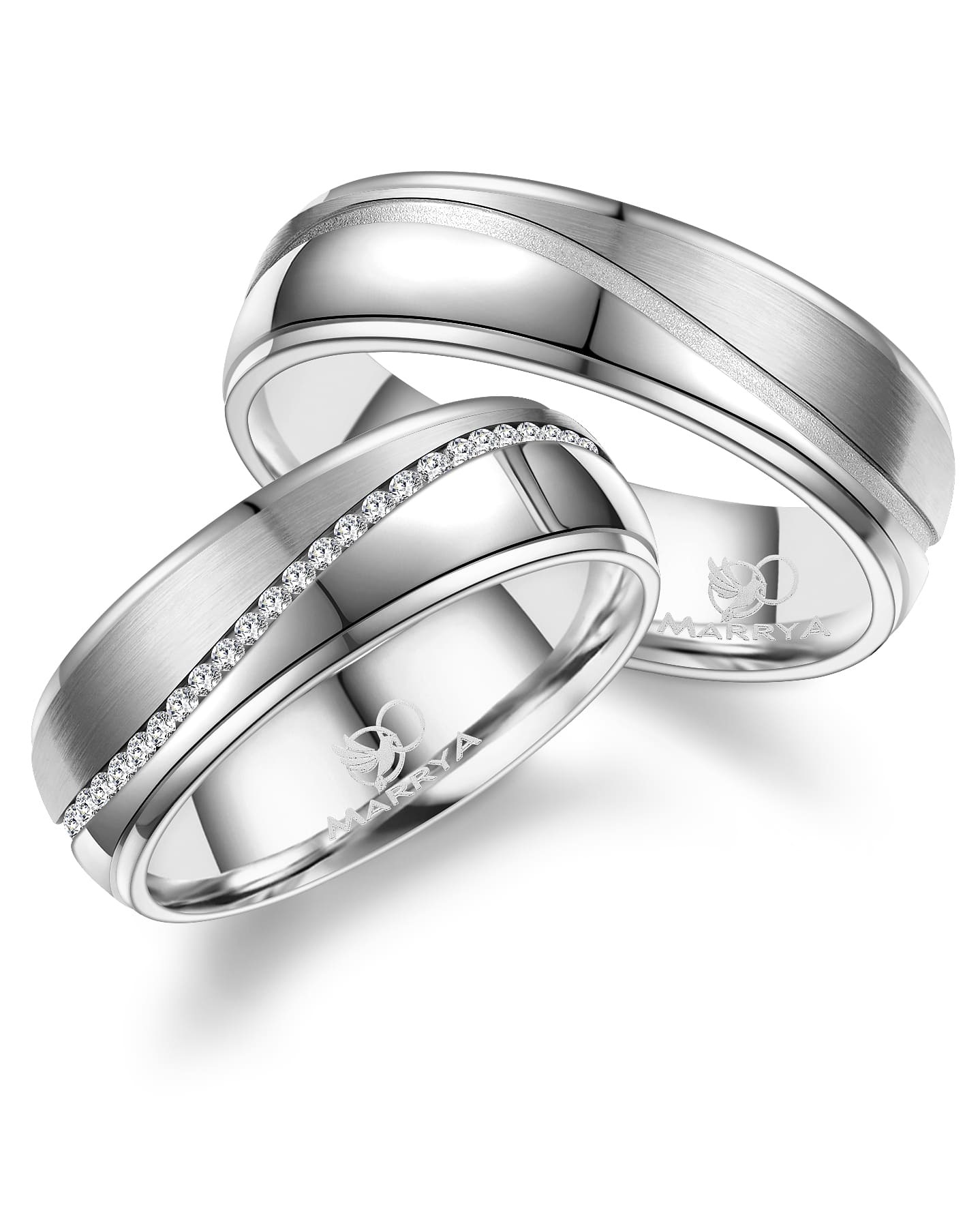 Marrya Partnerring »Edelstahl Ringe Trauringe Eheringe Partnerringe«
