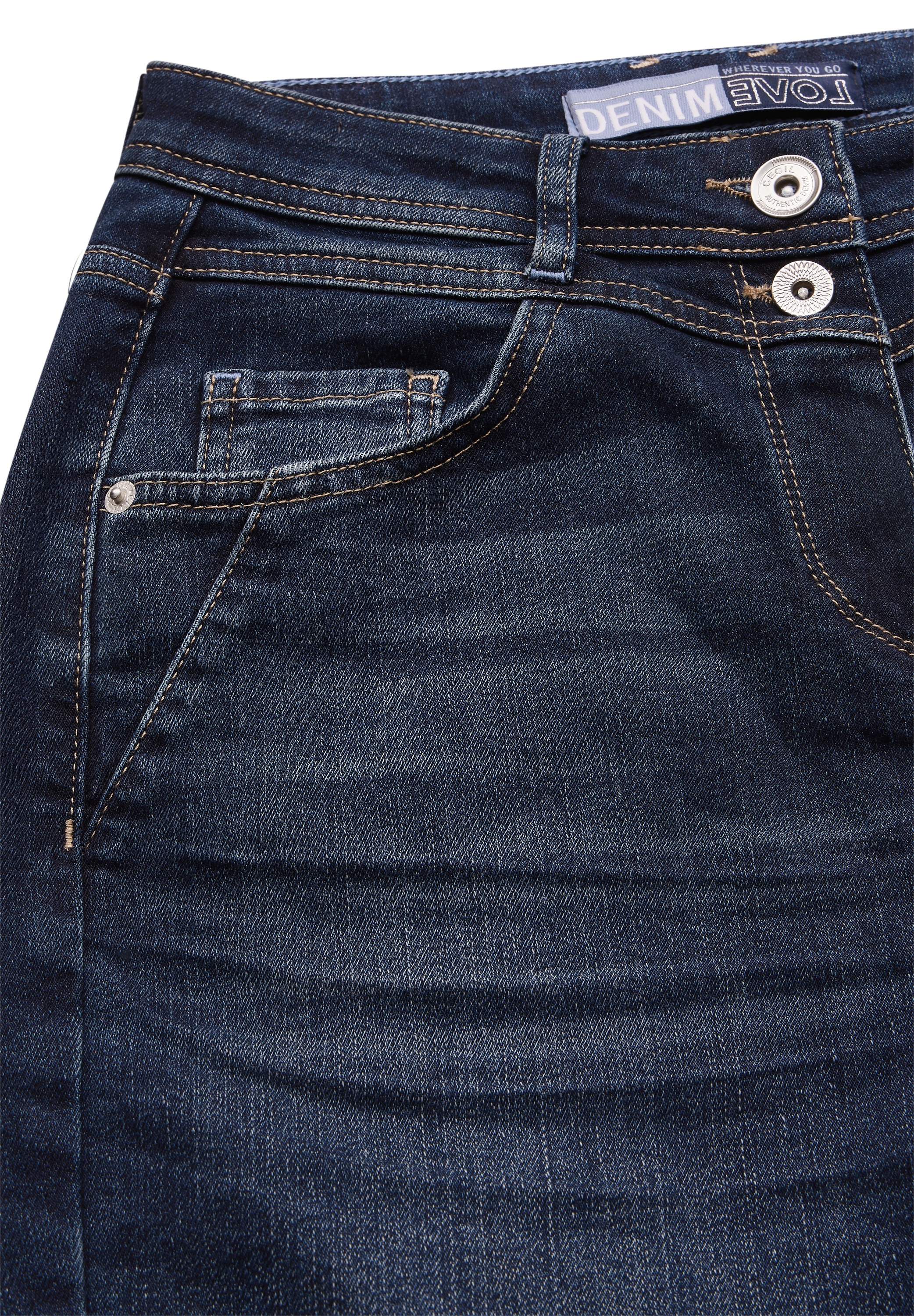 Cecil Weite Jeans, High Waist