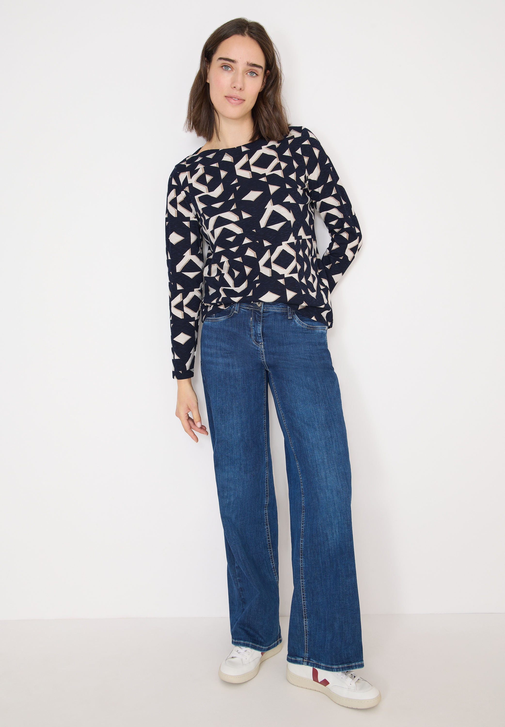 Cecil Langarmshirt mit U-Boot-Ausschnitt