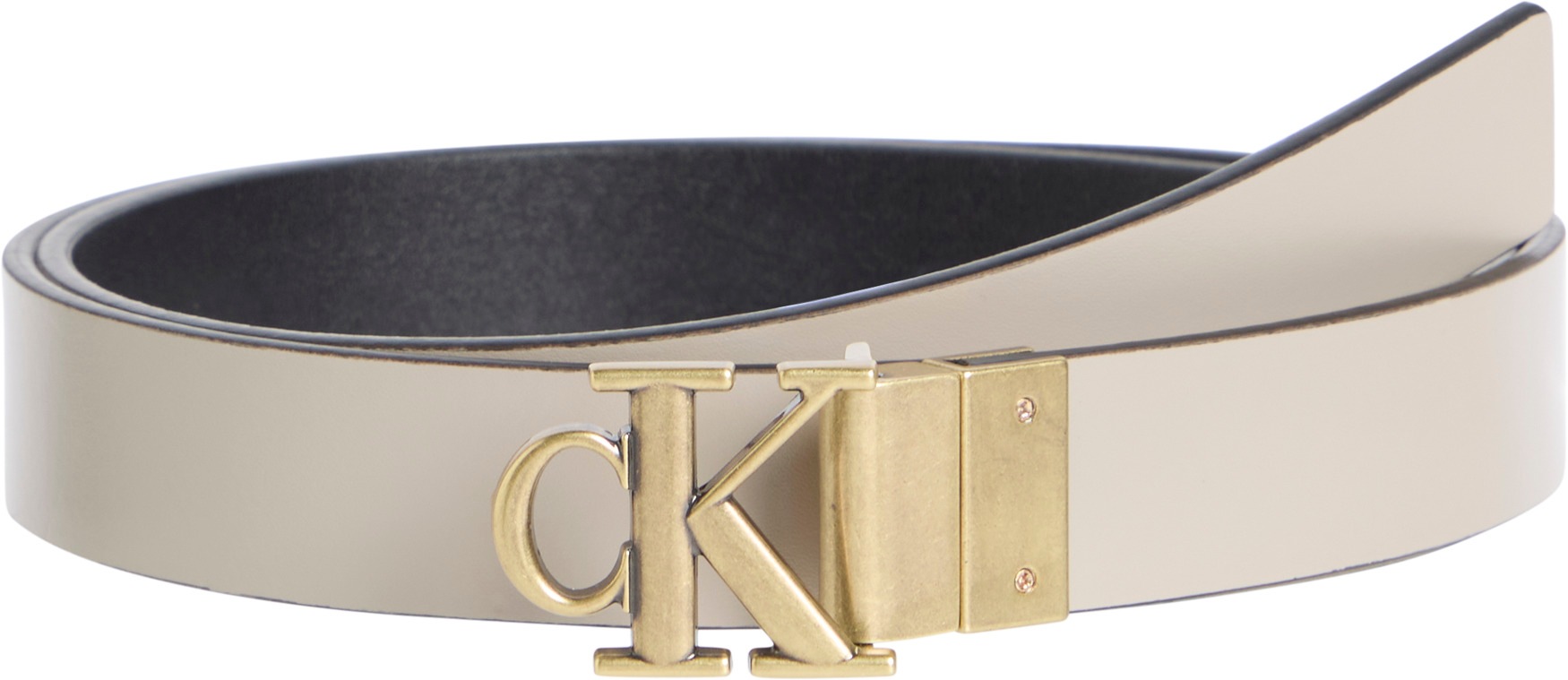 Calvin Klein Jeans Ledergürtel "MONOGRAM PLACQUE BUCKLE 25MM REV", mit glat günstig online kaufen