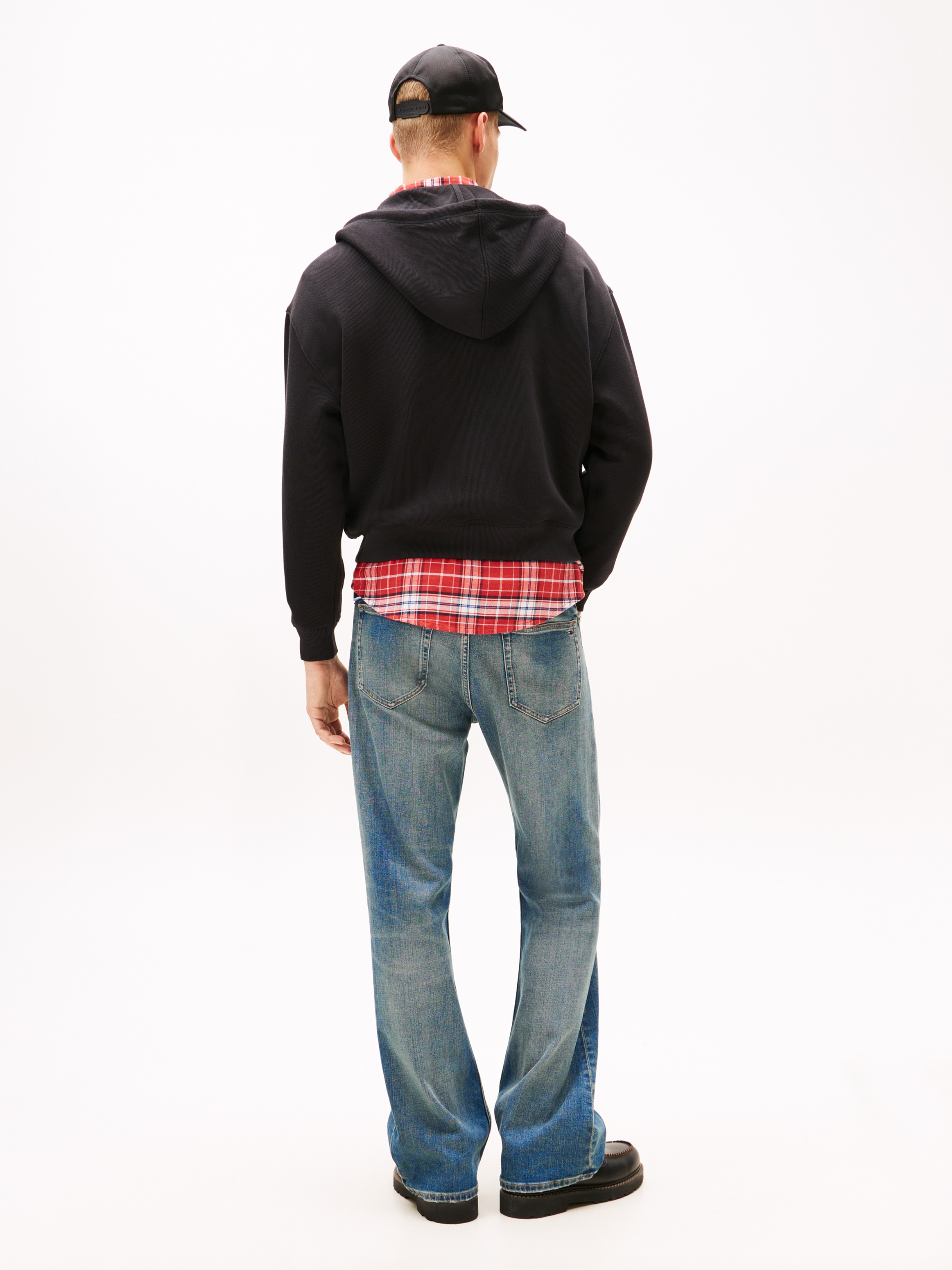 Tommy Jeans Kapuzensweatjacke »TJM 90S SCRIPT RIB FLEECE«