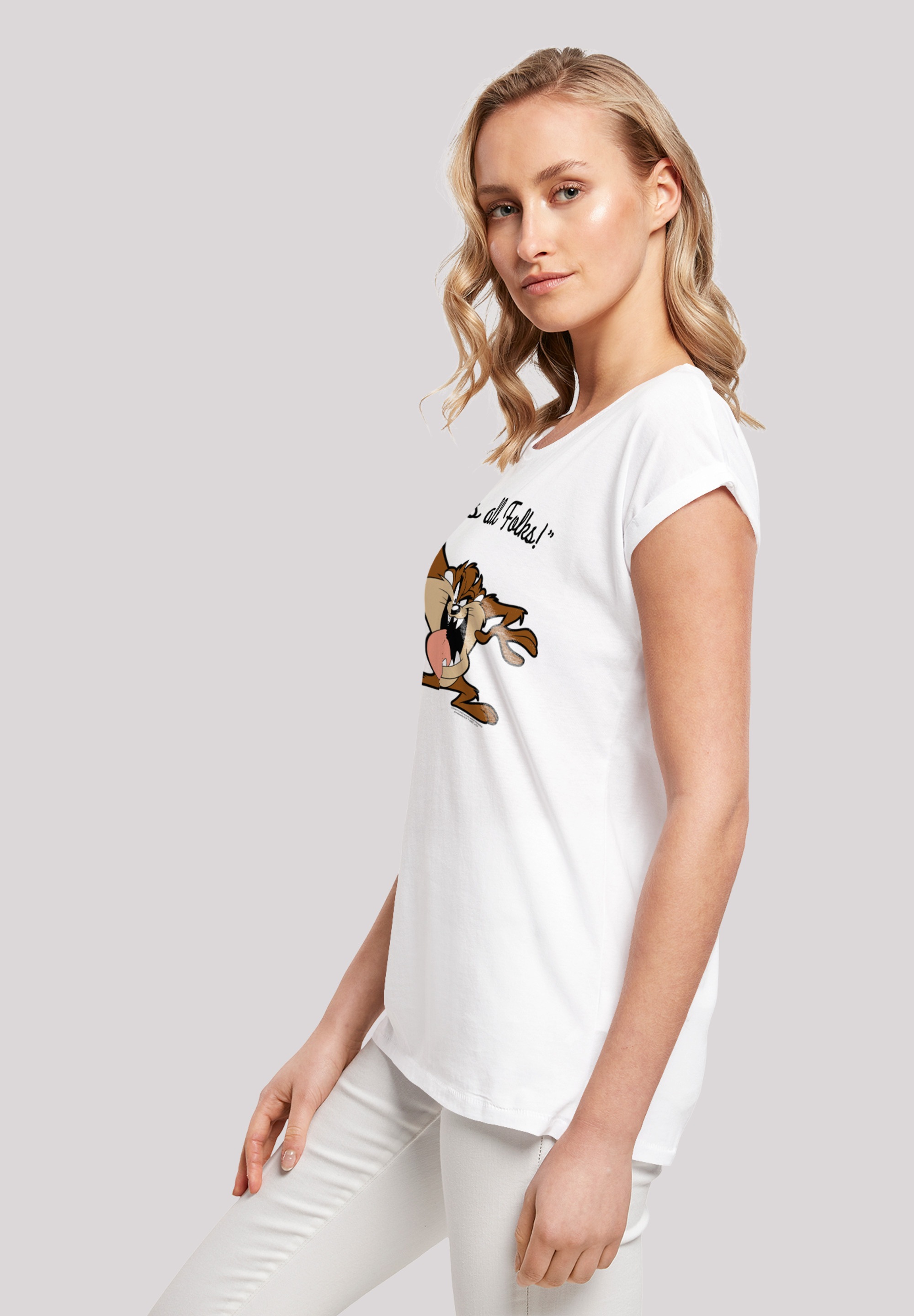 F4NT4STIC T-Shirt »Looney Tunes Taz That's All Folks«, Print