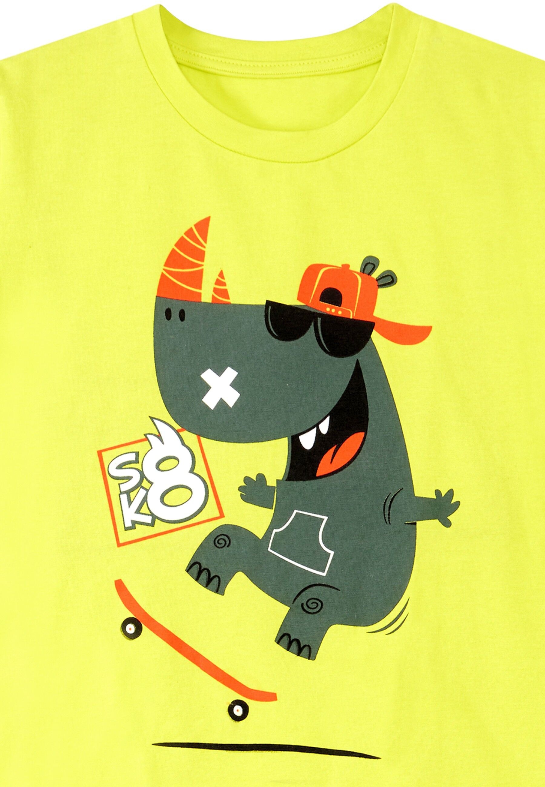 Denokids Hausanzug »Skater Hippo«, mit Nilpferd-Aufdruck