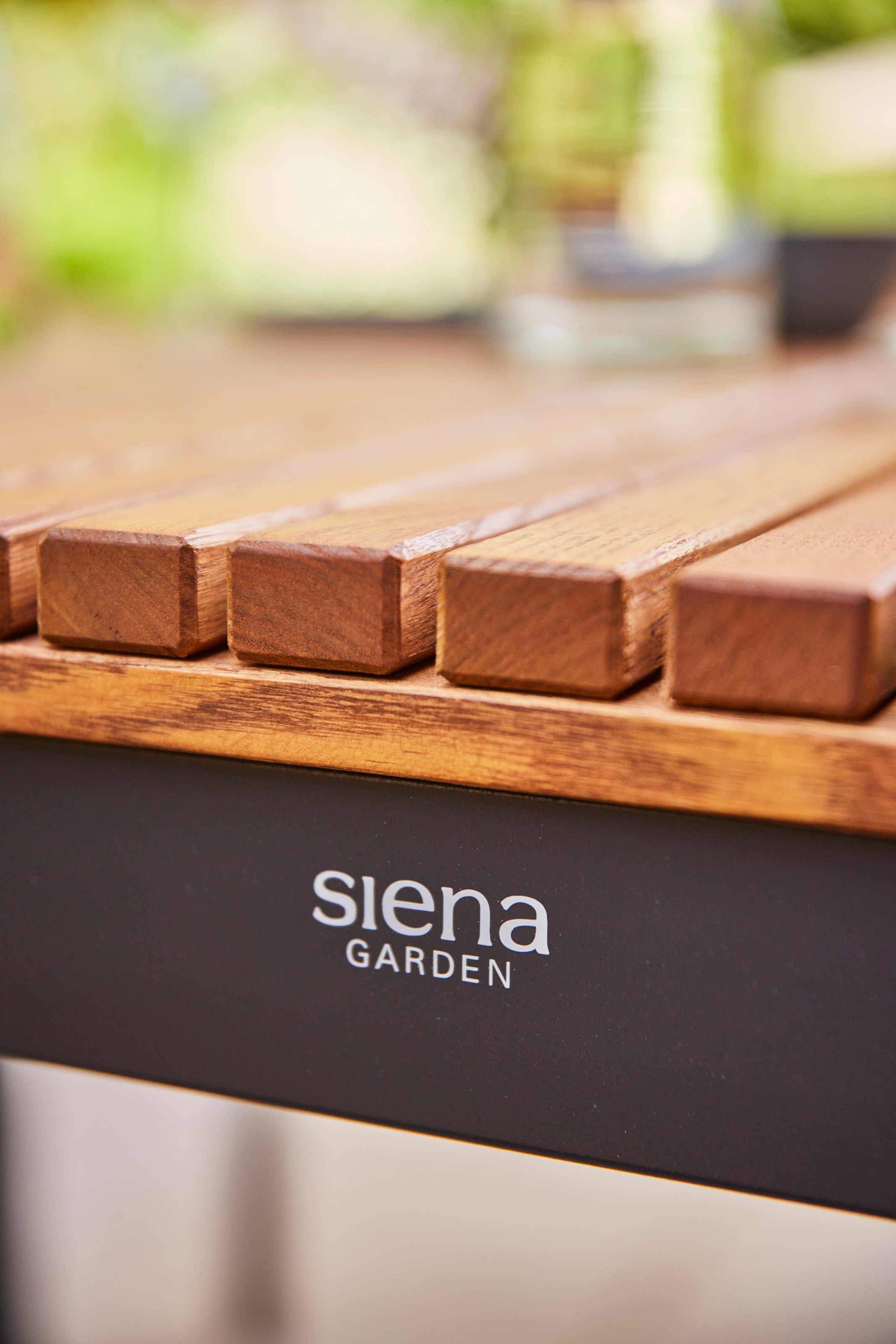Siena Garden Gartentisch »»Bozen« BxTxH:100x220x76 cm«, Aluminium mit Robinienholz aus 100% FSC Holz