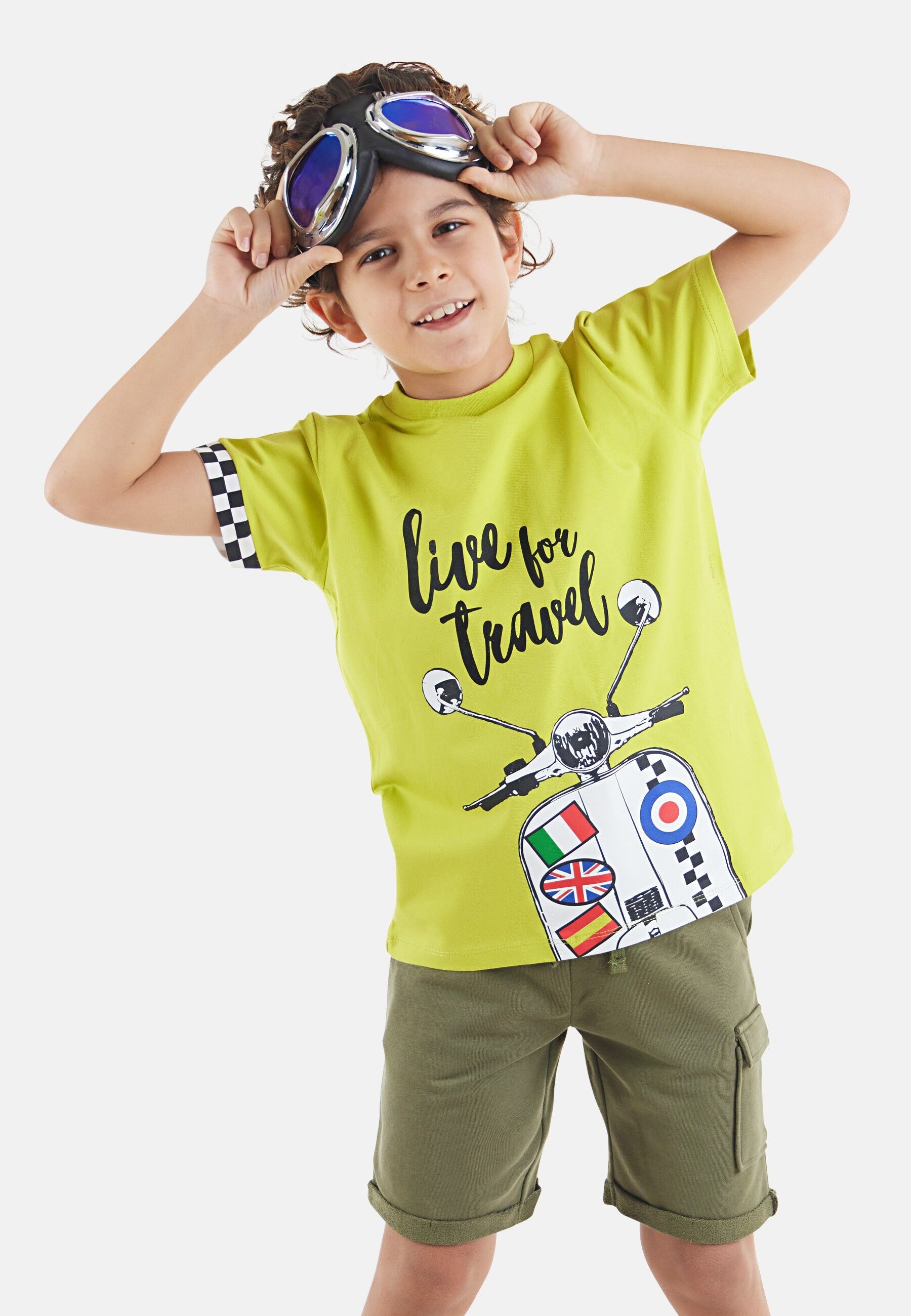 Denokids Hausanzug "Moto Tour", (2 tlg.), mit Motto-Print