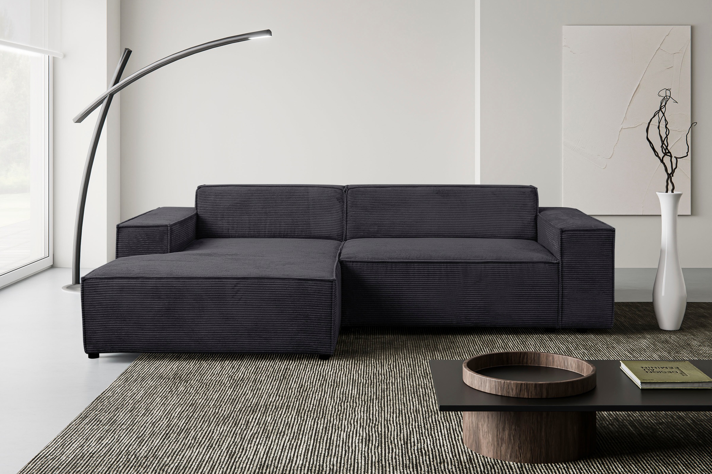 WERK2 "Trento, elegant & zeitlos, Breite 268cm, pflegeleichte Bezüge, L-Form" Trento – Sofa mit Eleganz, Komfort und klaren Linien für jeden Raum