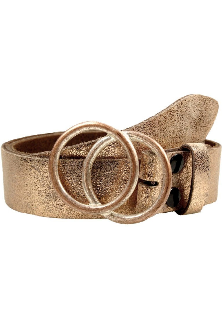 Rettungsring Gürtel Ledergürtel mit austauschbarer Schließe "2 Kreise Rosé" günstig online kaufen