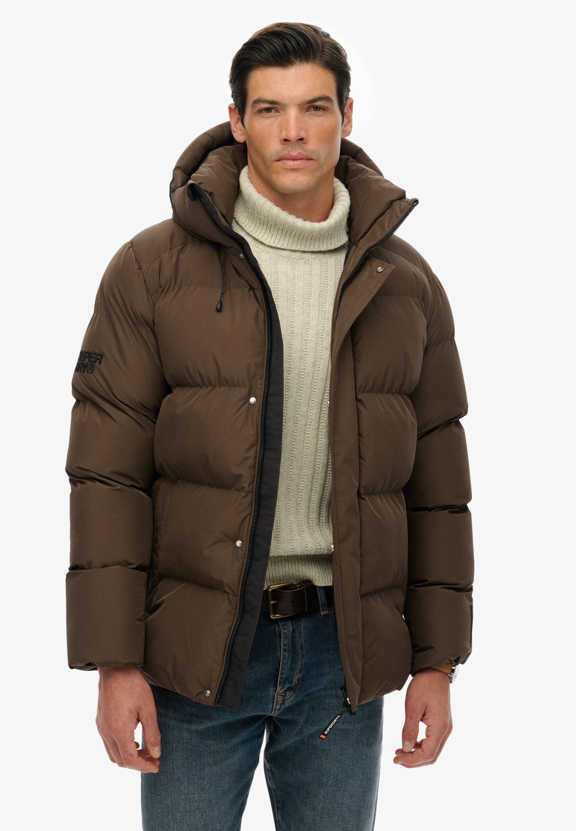 Superdry Steppjacke "HOODED 5 BAFFLE SPORTS PUFFER" mit Kapuze Kunstfaser, günstig online kaufen