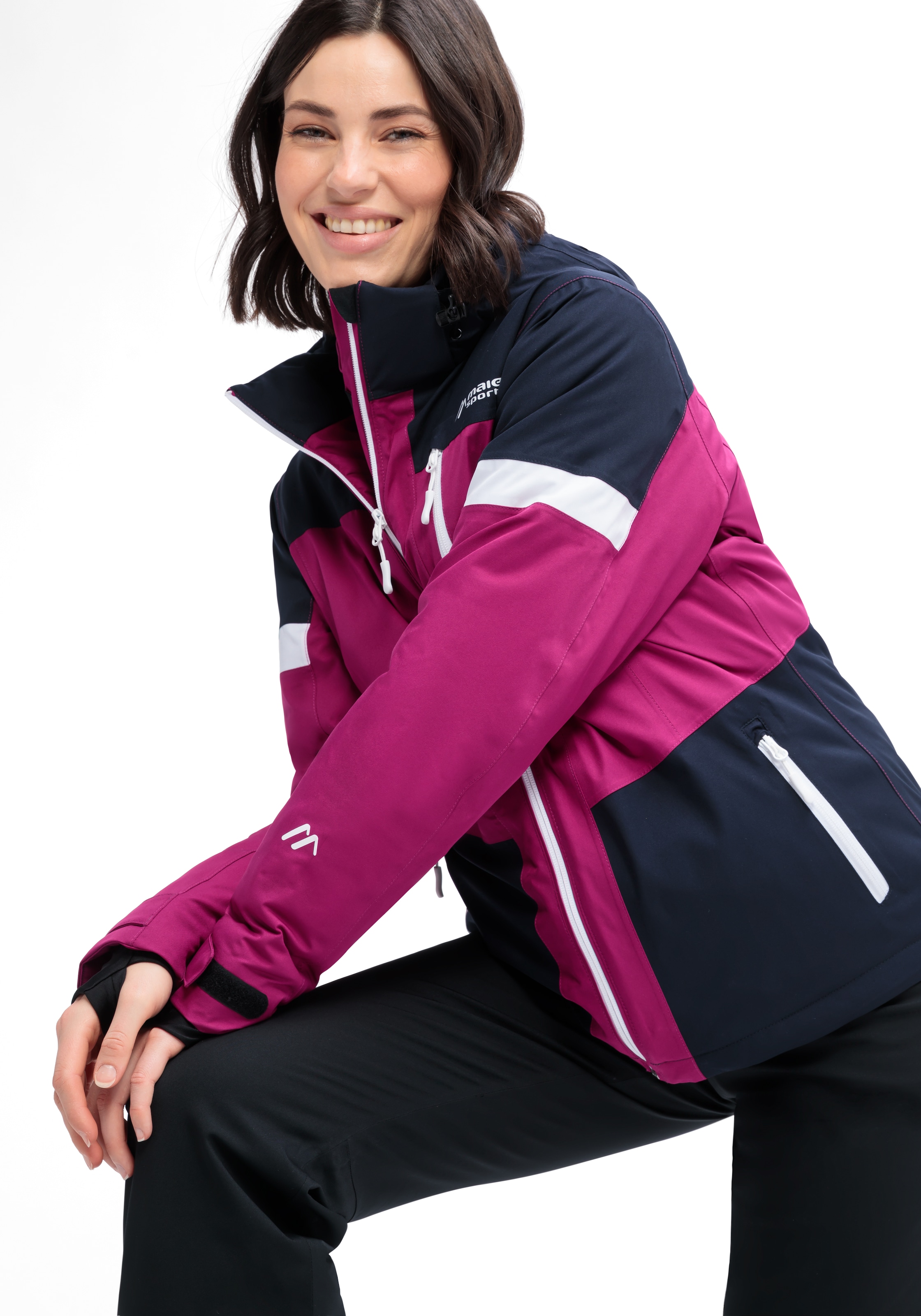 Maier Sports Skijacke »HANNI«, Damen Winterjacke, wind/wasserdicht, 3 RV-Taschen und Kapuze, Regular fit