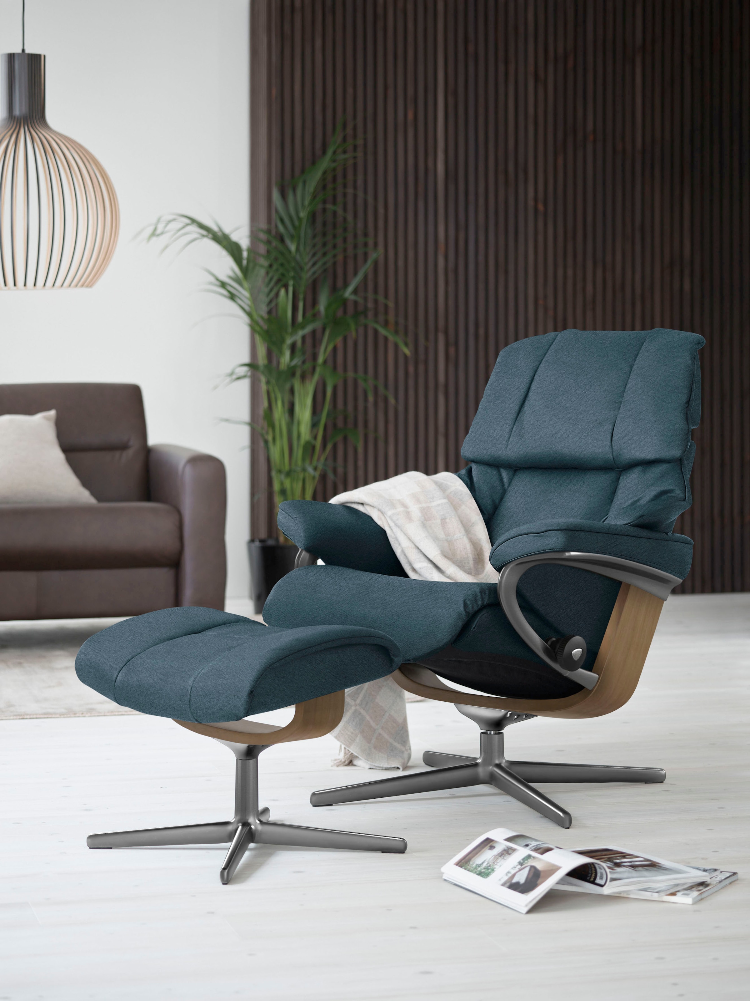 Stressless® Fußhocker »Reno«, mit Cross Base, Größe S, M & L, Holzakzent Eiche