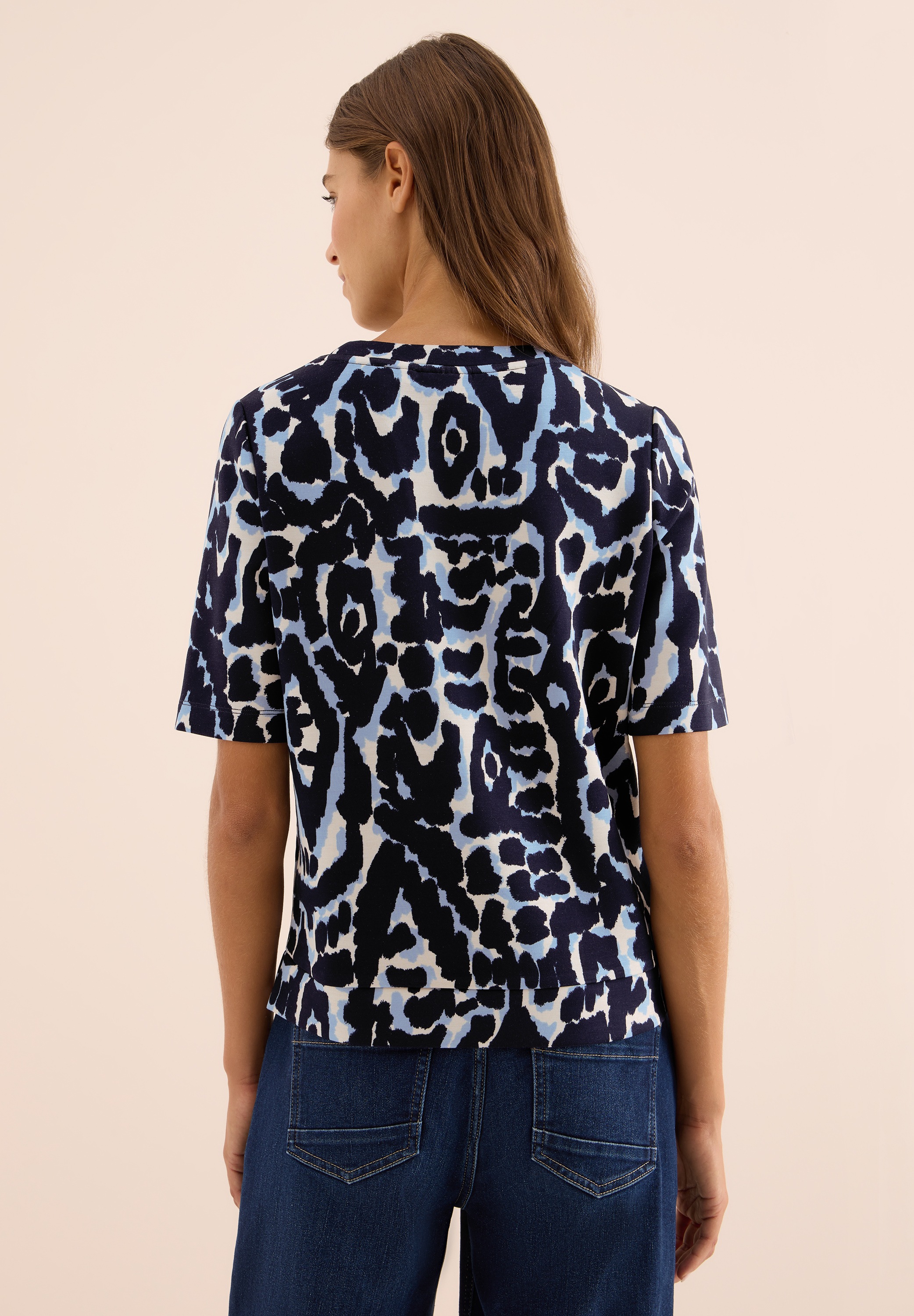 Cecil Rundhalsshirt, mit grafischem Muster