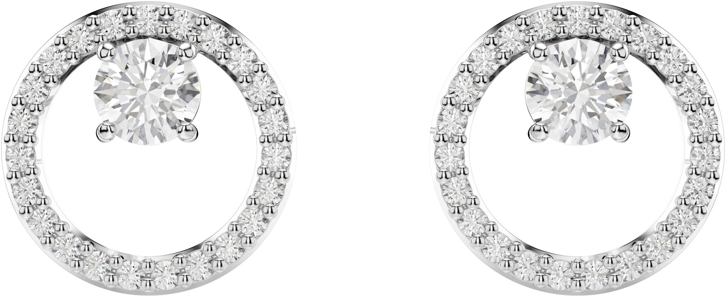 Swarovski Paar Ohrstecker »Constella Pavé, 5692262, 5692263«, mit Swarovski® Zirkonia (synth.)