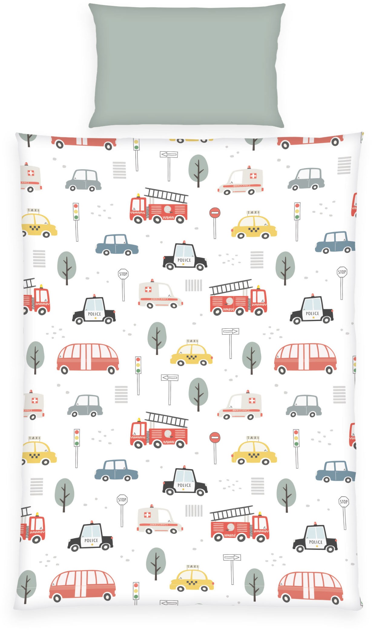 Baby Best Wendebettwäsche "babybest Fahrzeuge" 2 Stk. mit niedlichem Allove günstig online kaufen