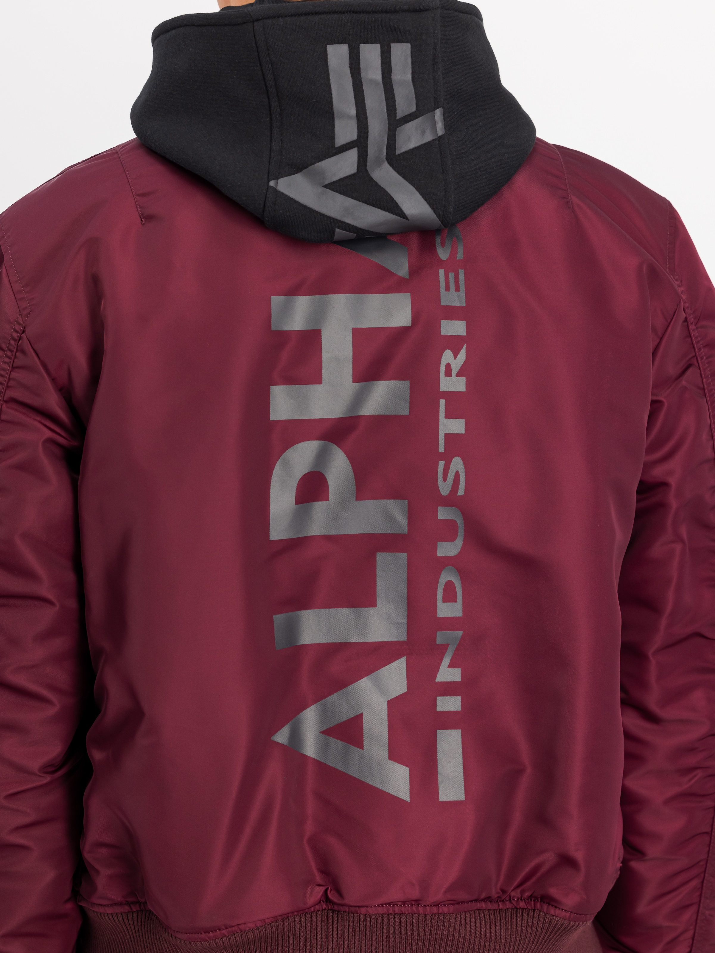 Alpha Industries Bomberjacke »MA-1 ZH Back Print«, mit Kapuze