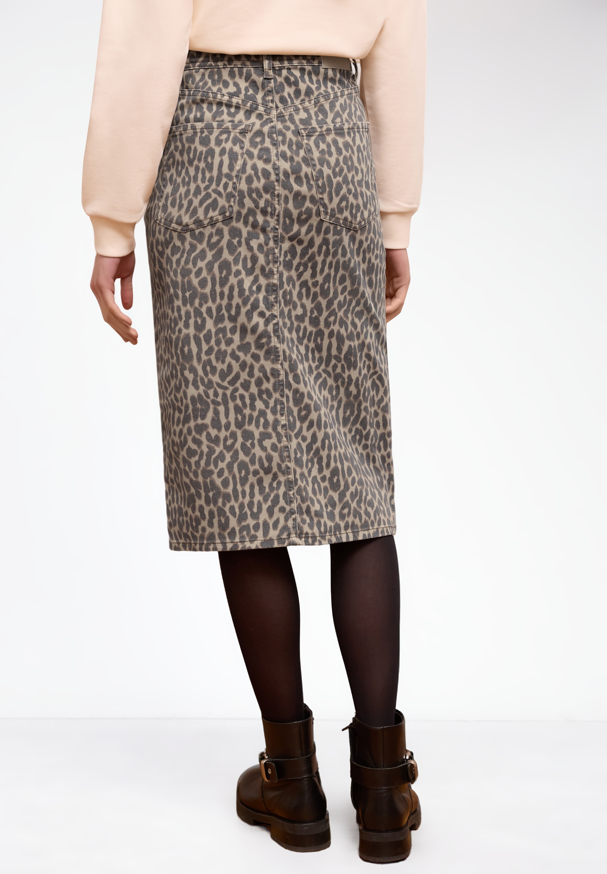STREET ONE STUDIO Maxirock mit Leo-Muster