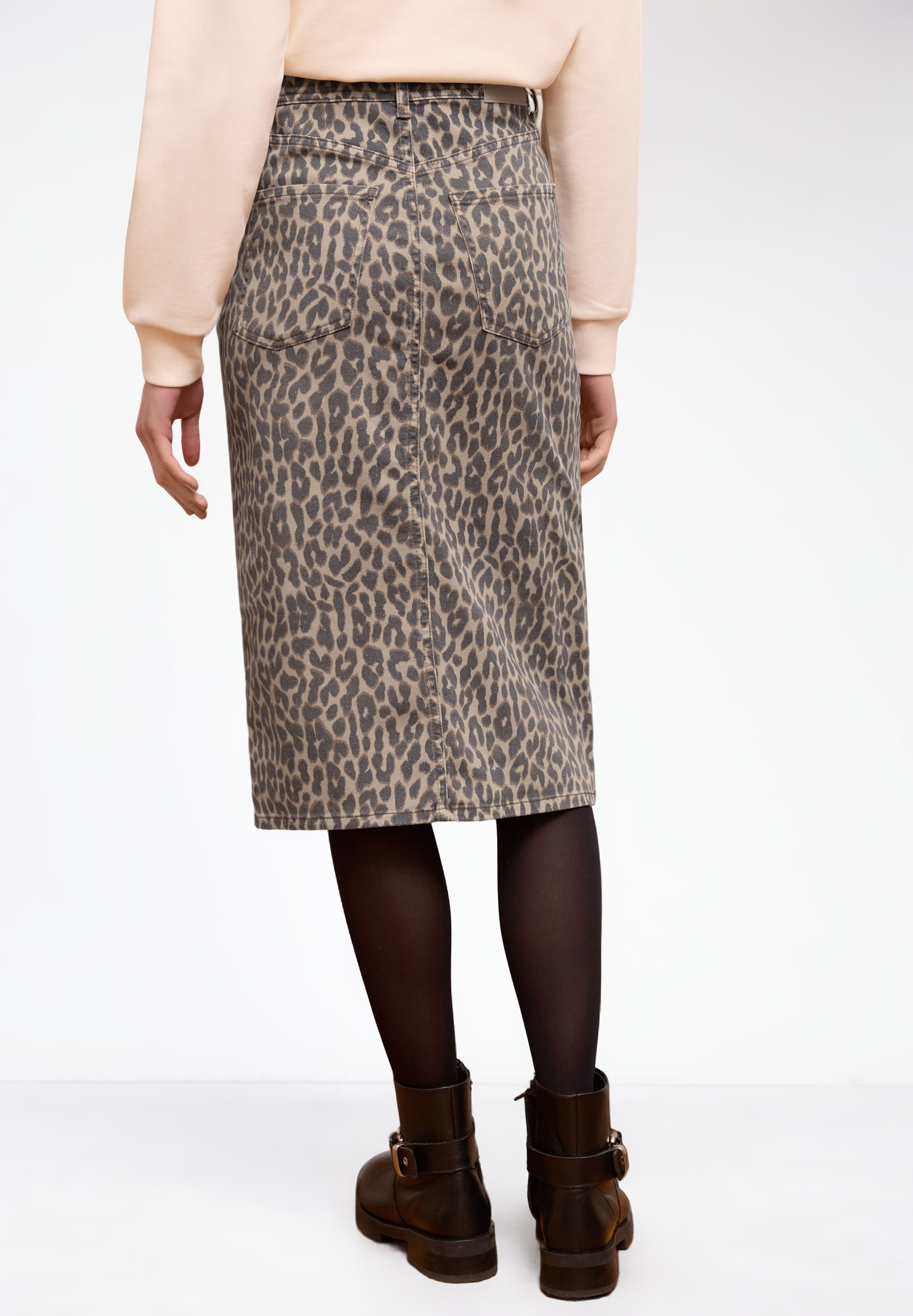 STREET ONE STUDIO Maxirock mit Leo-Muster günstig online kaufen