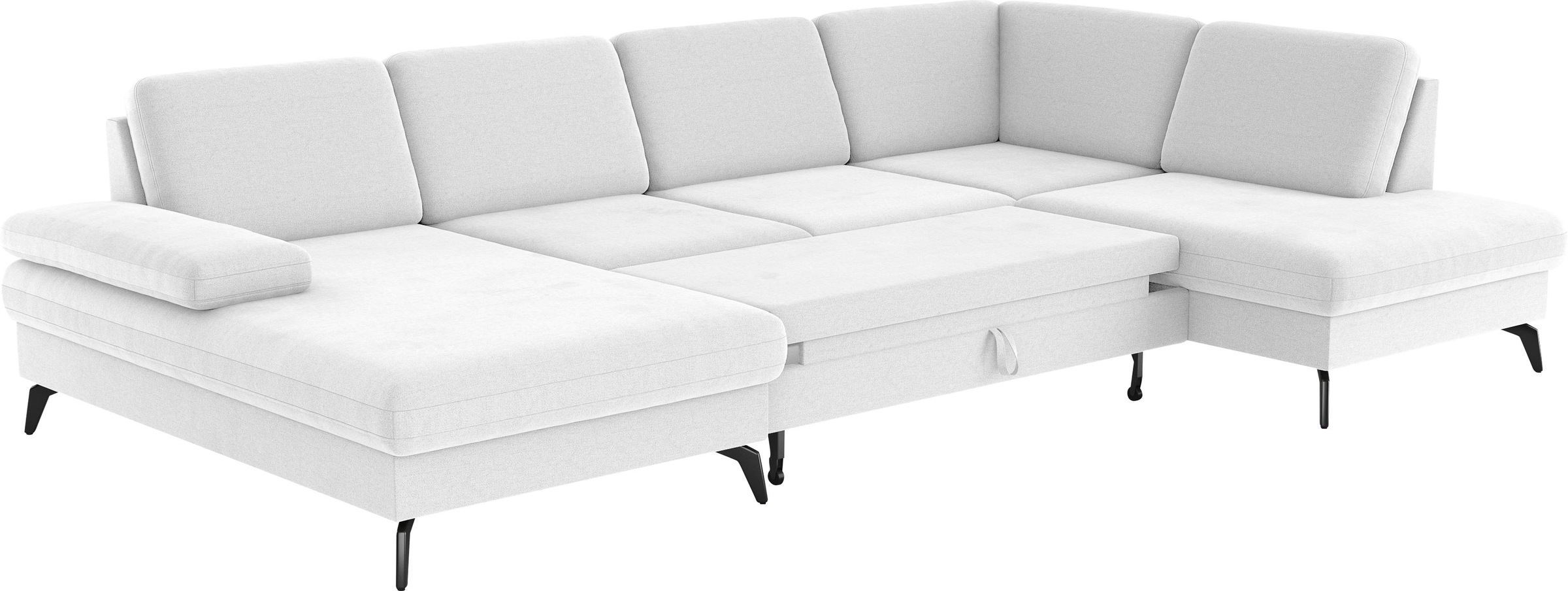 sit&more Wohnlandschaft »Morris U-Form, inkl. Sitztiefenverstellung«, wahlweise mit Armteilverstellung, Bettfunktion & Bettkasten
