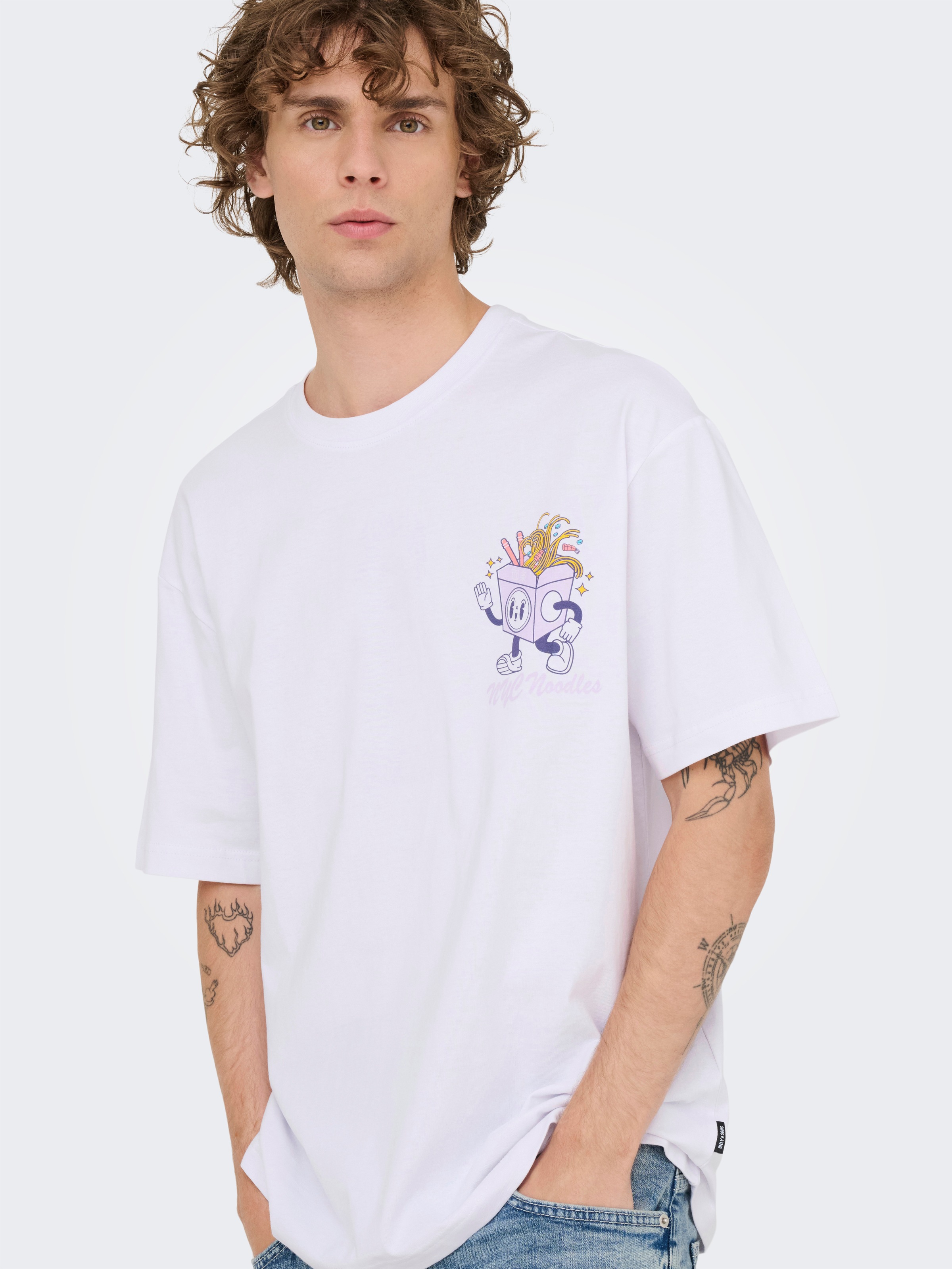 ONLY & SONS T-Shirt "ONSFRANK RLX SS TEE NOOS" Baumwolle, relaxed fit günstig online kaufen