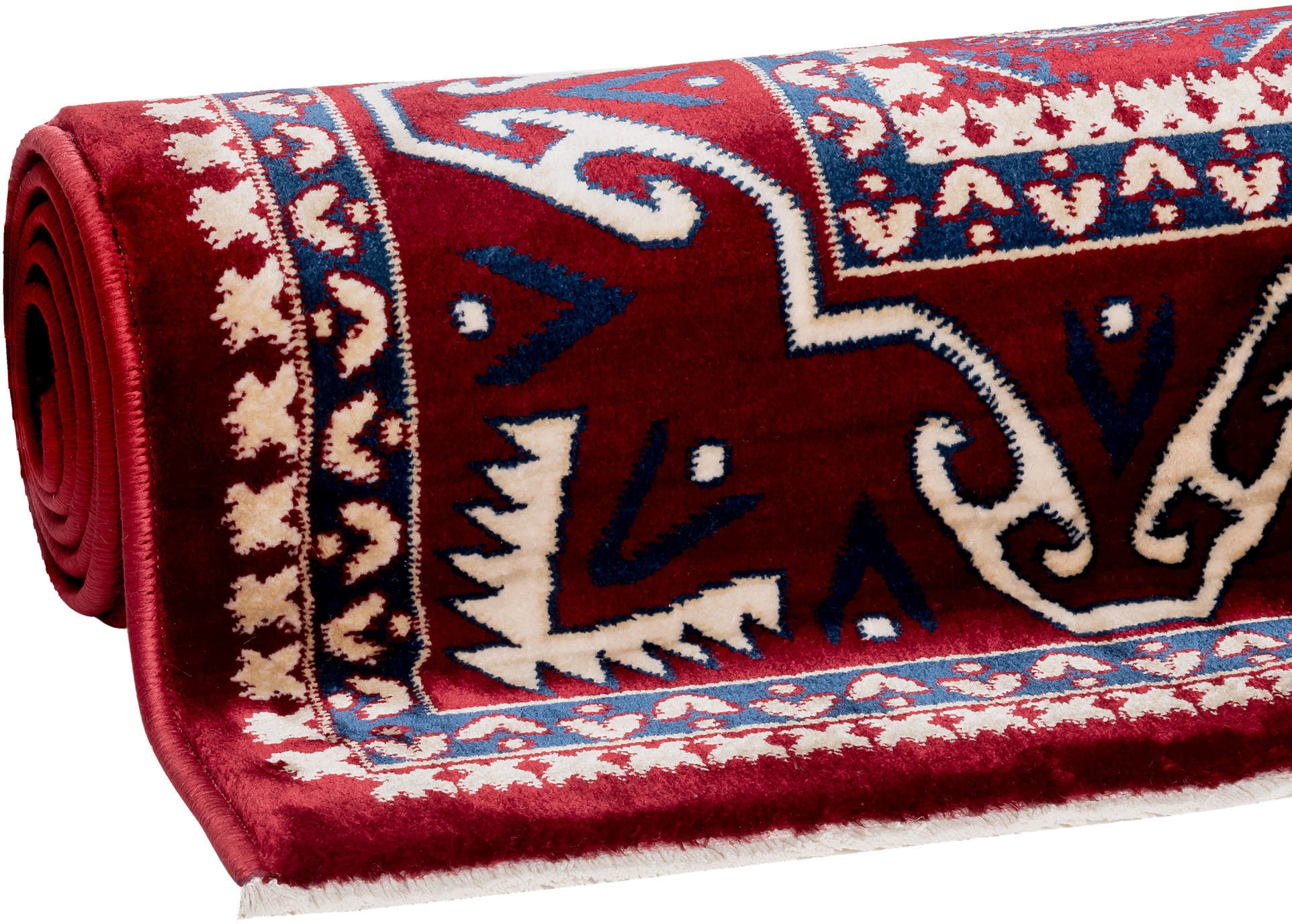 Sehrazat Teppich »Ornament 1358«, rechteckig, 10 mm Höhe, Kurzflor, Orient Ornament Optik, edler Glanz, weicher Flor