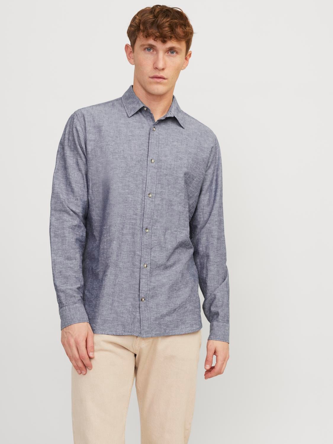 Jack & Jones Langarmhemd "JJESUMMER LINEN BLEND SHIRT LS SN" günstig online kaufen