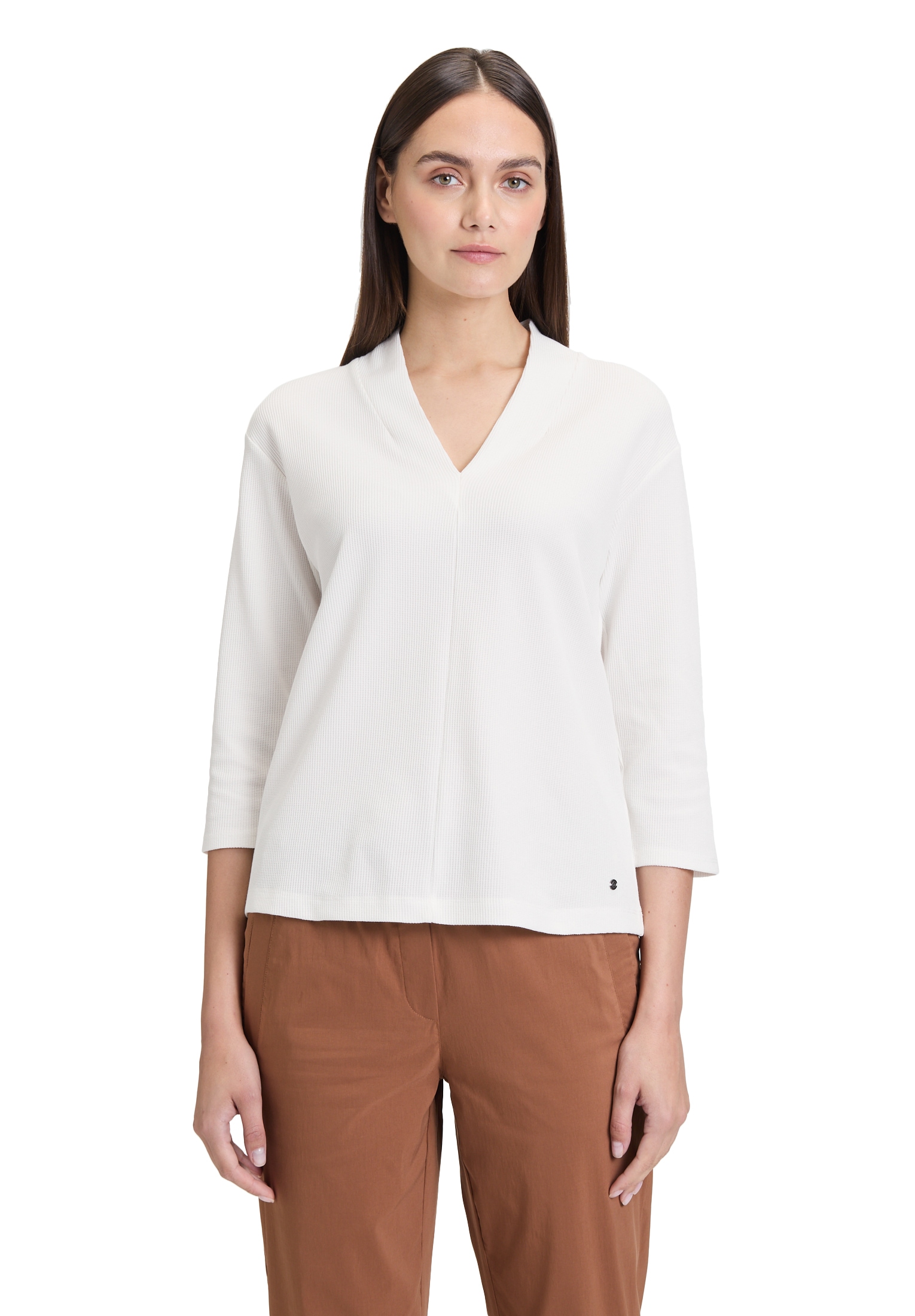 Betty&Co 3/4-Arm-Shirt "Betty & Co Casual-Shirt mit V-Ausschnitt", (1 tlg.) günstig online kaufen