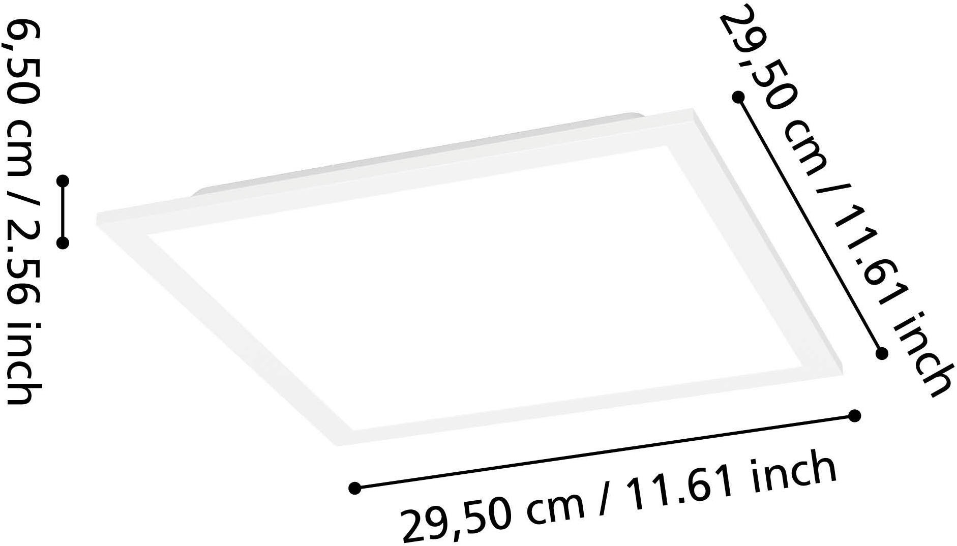 EGLO Deckenleuchte »MORADILLO-Z Deckenlampe - Stahl - LED - 14W - IP20« LED-Modul 1 Stk. Kaltweiß | Neutralweiß | RGB | Warmweiß Wohzimmerlampe, Esszimmerlampe, Schlafzimmer, L29,5 x B29,5 x H6,1 cm