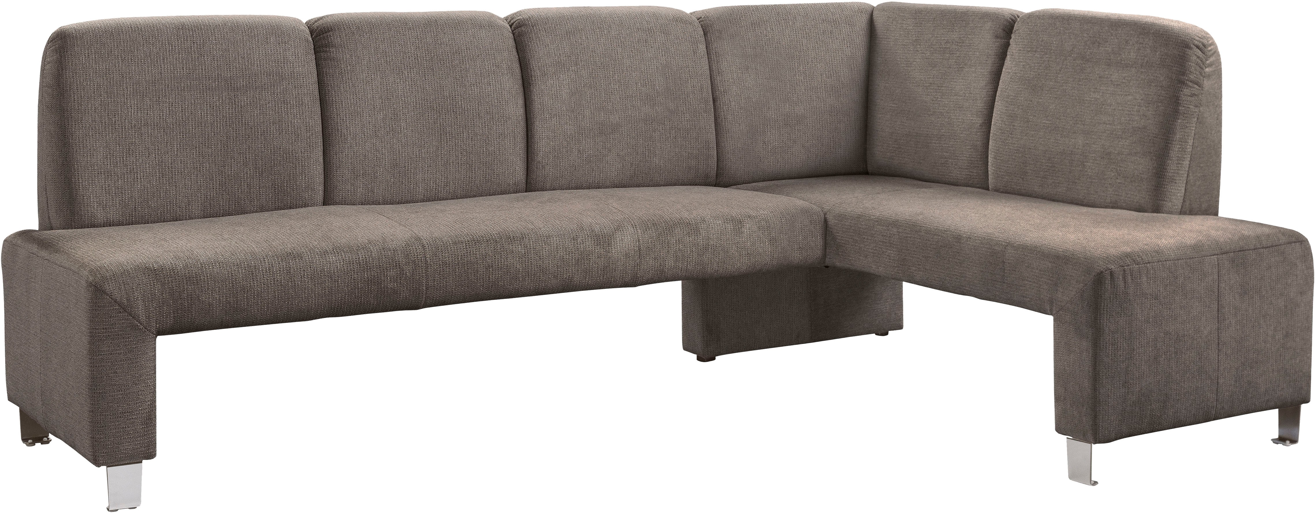 exxpo - sofa fashion Eckbank "Intenso, viele Bezugsstoffe Cord, Struktur 243/158 cm (B/T)" hohe Bodenfreiheit, frei im Raum stellbar, hoher Sitzkomfort
