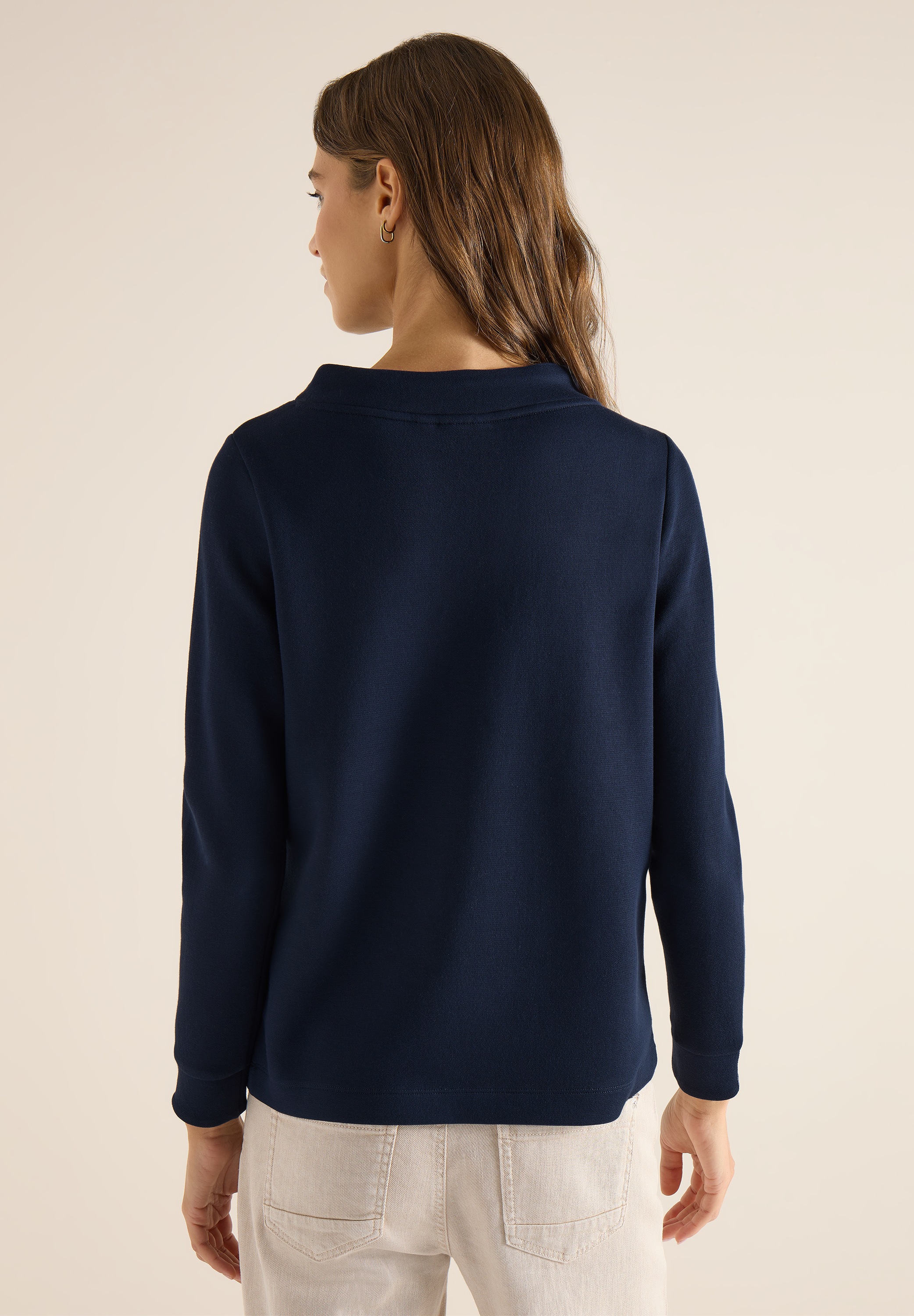 Cecil Langarmshirt im Melange Look