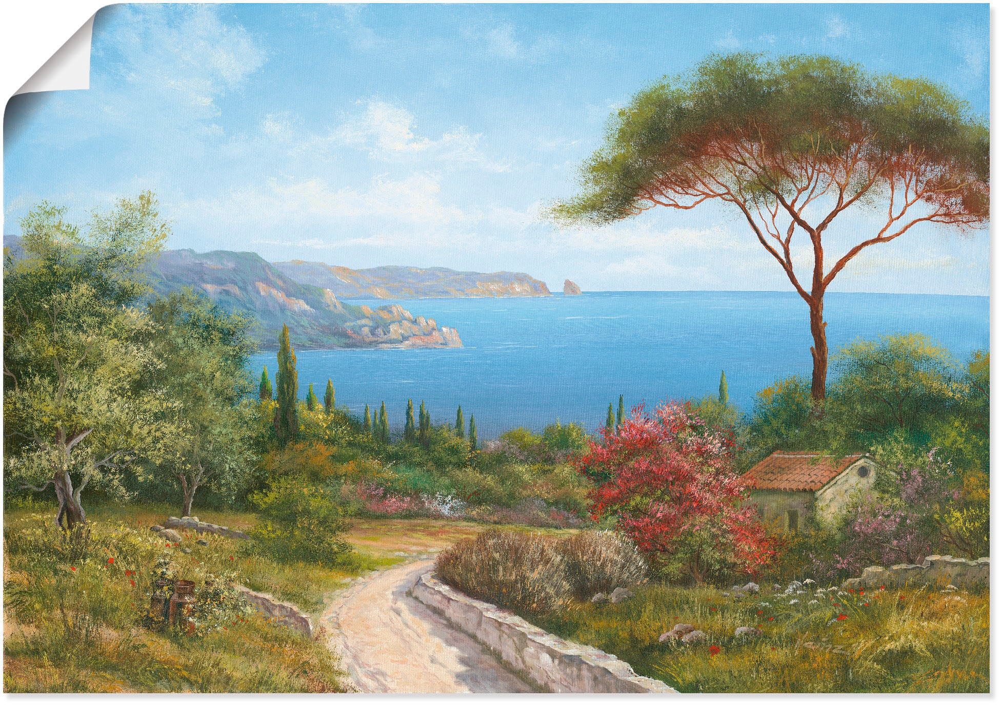 Artland "Haus am Meer" Gewässer 1 Stk. tlg. als Leinwandbild, Poster in ver günstig online kaufen