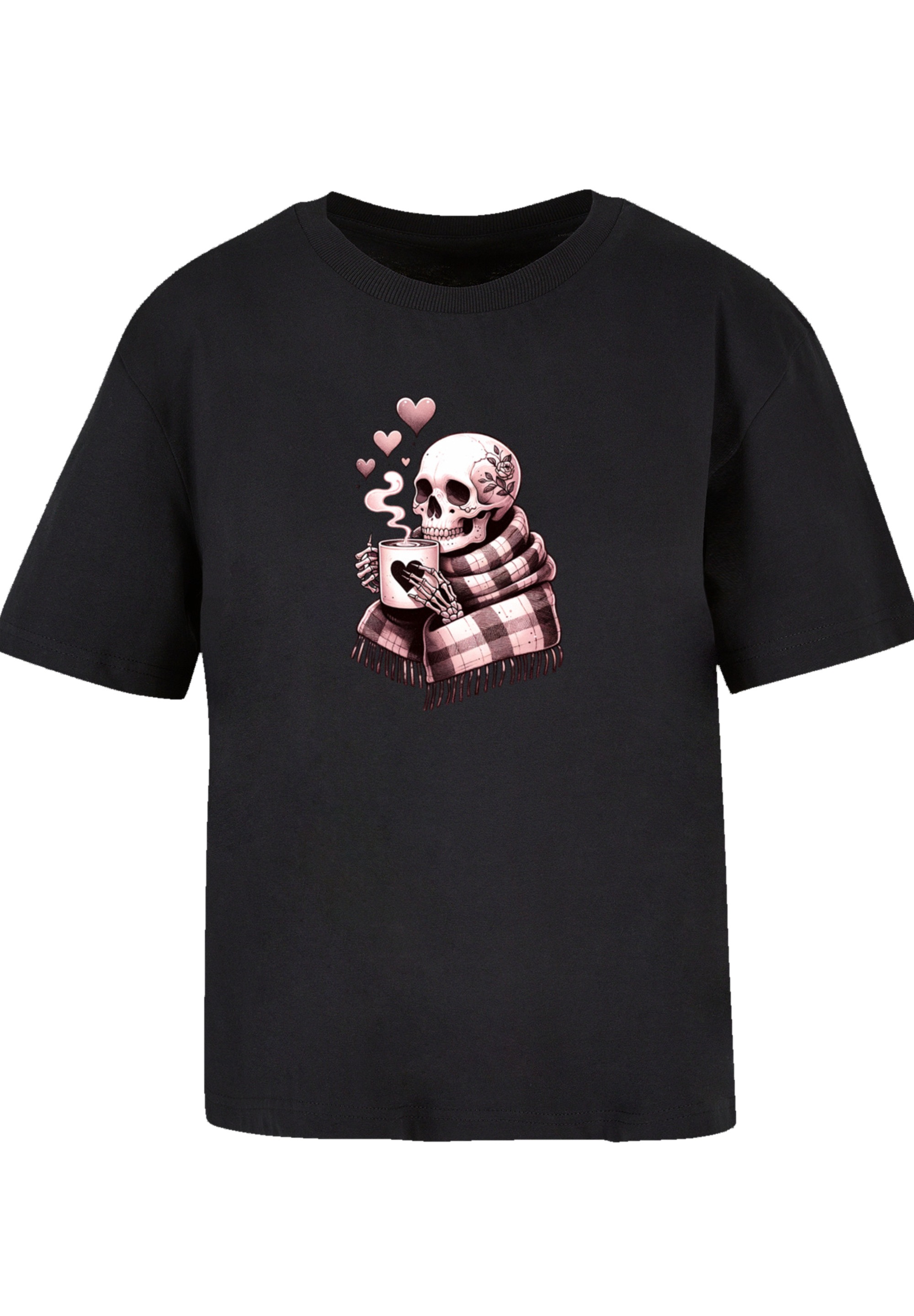 F4NT4STIC T-Shirt »Cozy Winter Skelett«, Premium Qualität