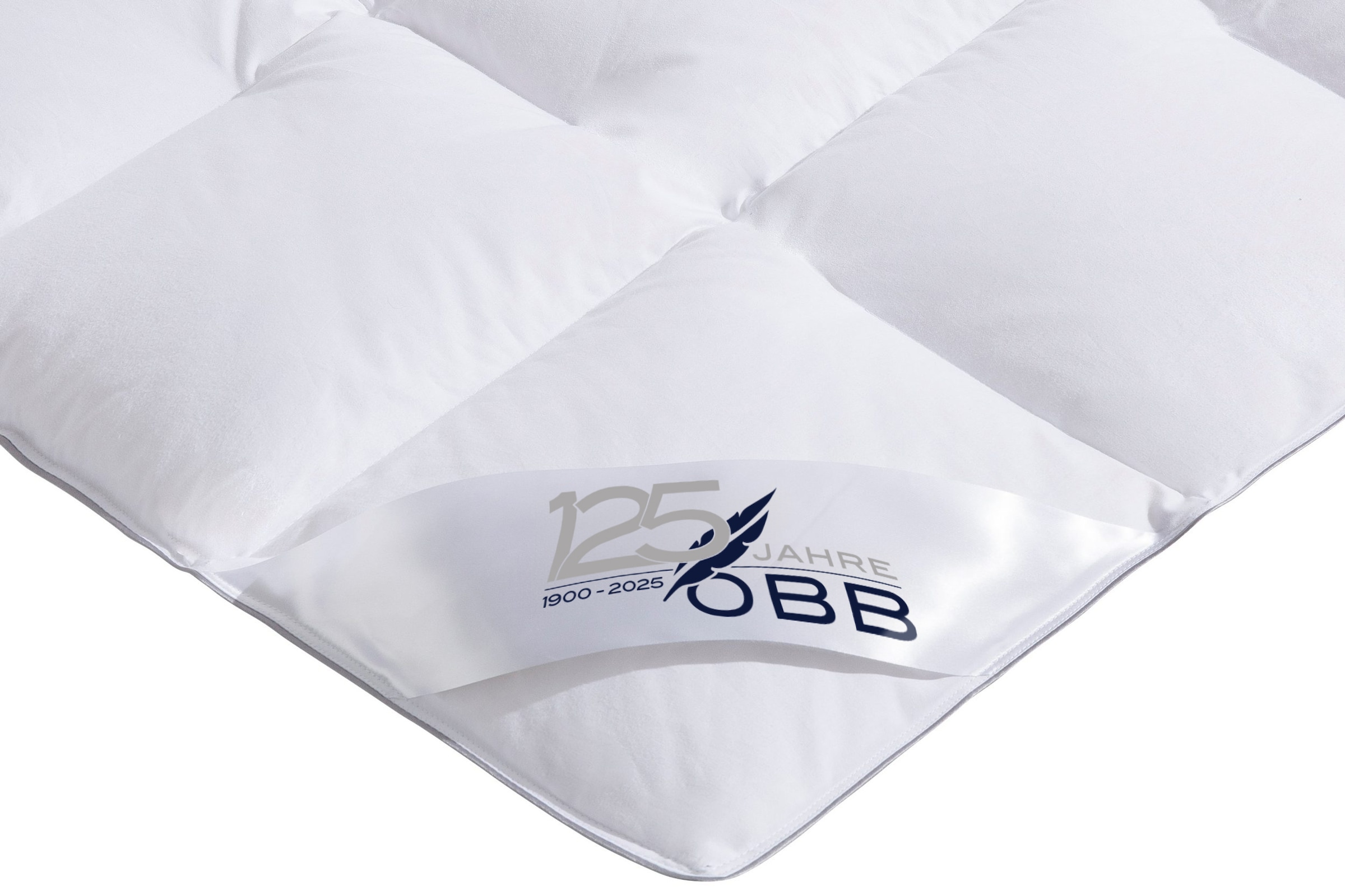 OBB Daunenbettdecke »Edition 120 Jahre OBB«, extrawarm, Füllung 90%Daunen, 10% Federn, Bezug 100% Baumwolle, (1 St.), Daunendecke Jubiläumsedition