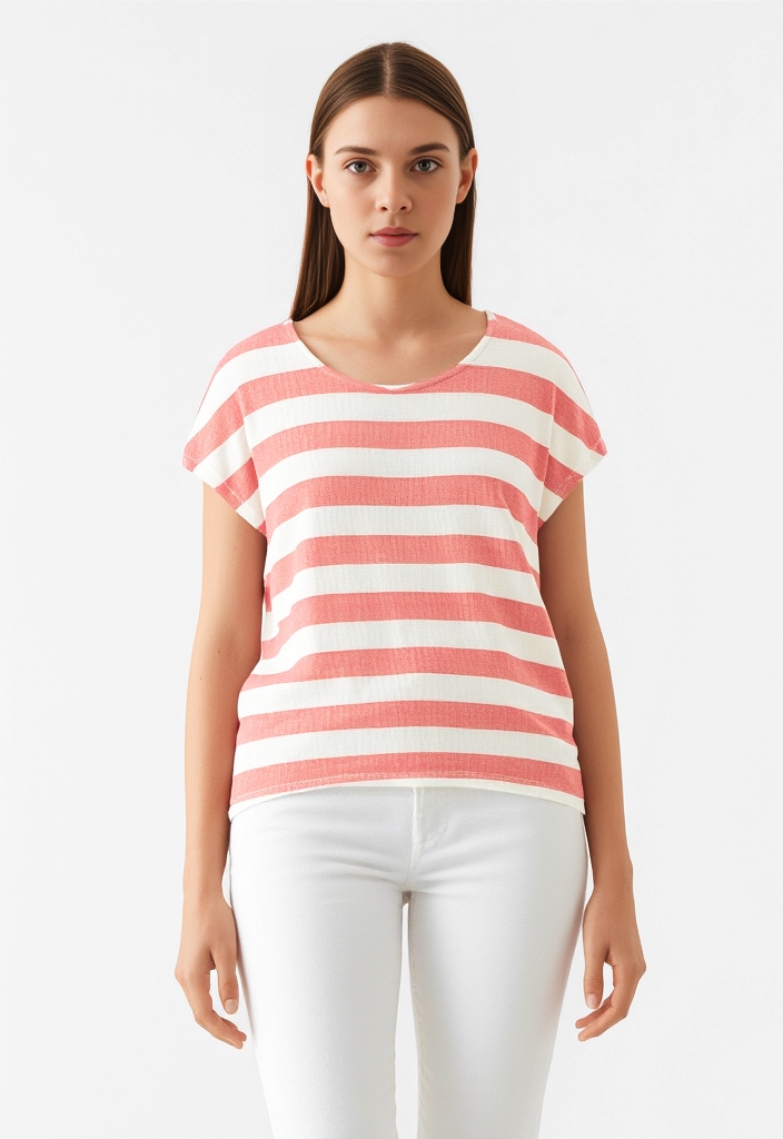 Vero Moda Kurzarmshirt "VMWIDE STRIPE SL TOP GA JRS NOOS" günstig online kaufen