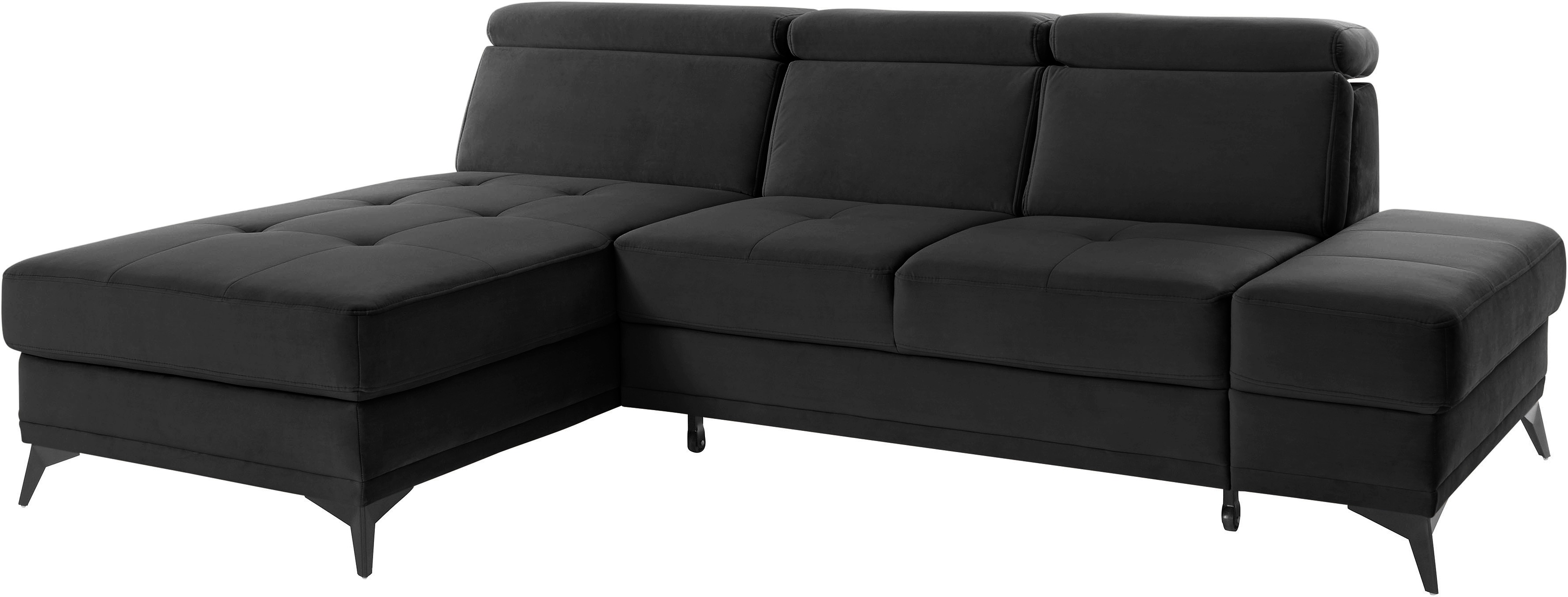 Thumbnail - INOSIGN Ecksofa "Cardiz L-Form" inkl.Kopfteilverstellung und Federkern wahlweise mit Bettfunktion