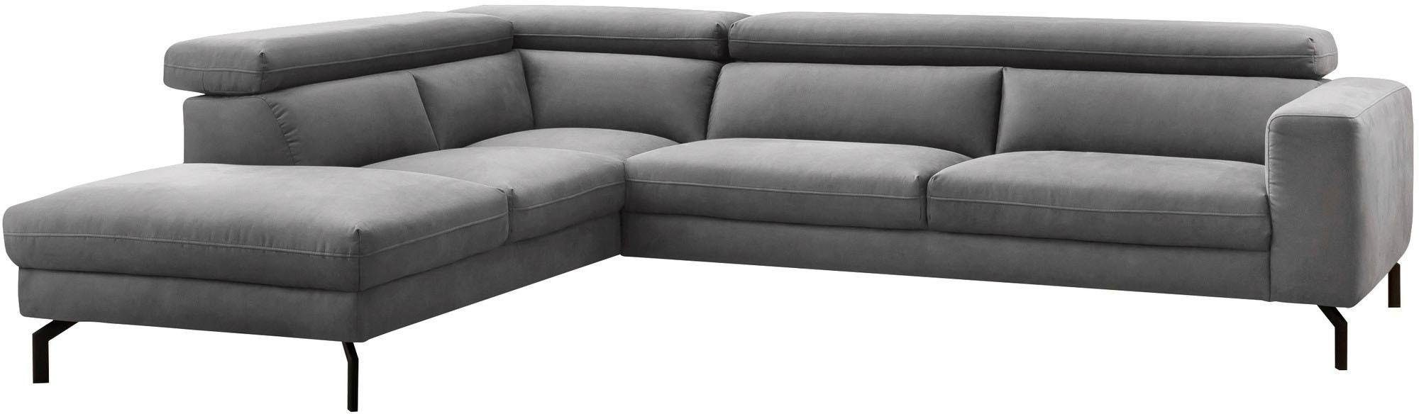 Home affaire Ecksofa "Olanta, modern und bequem, Breite 305cm, Fuß 16cm hoc günstig online kaufen