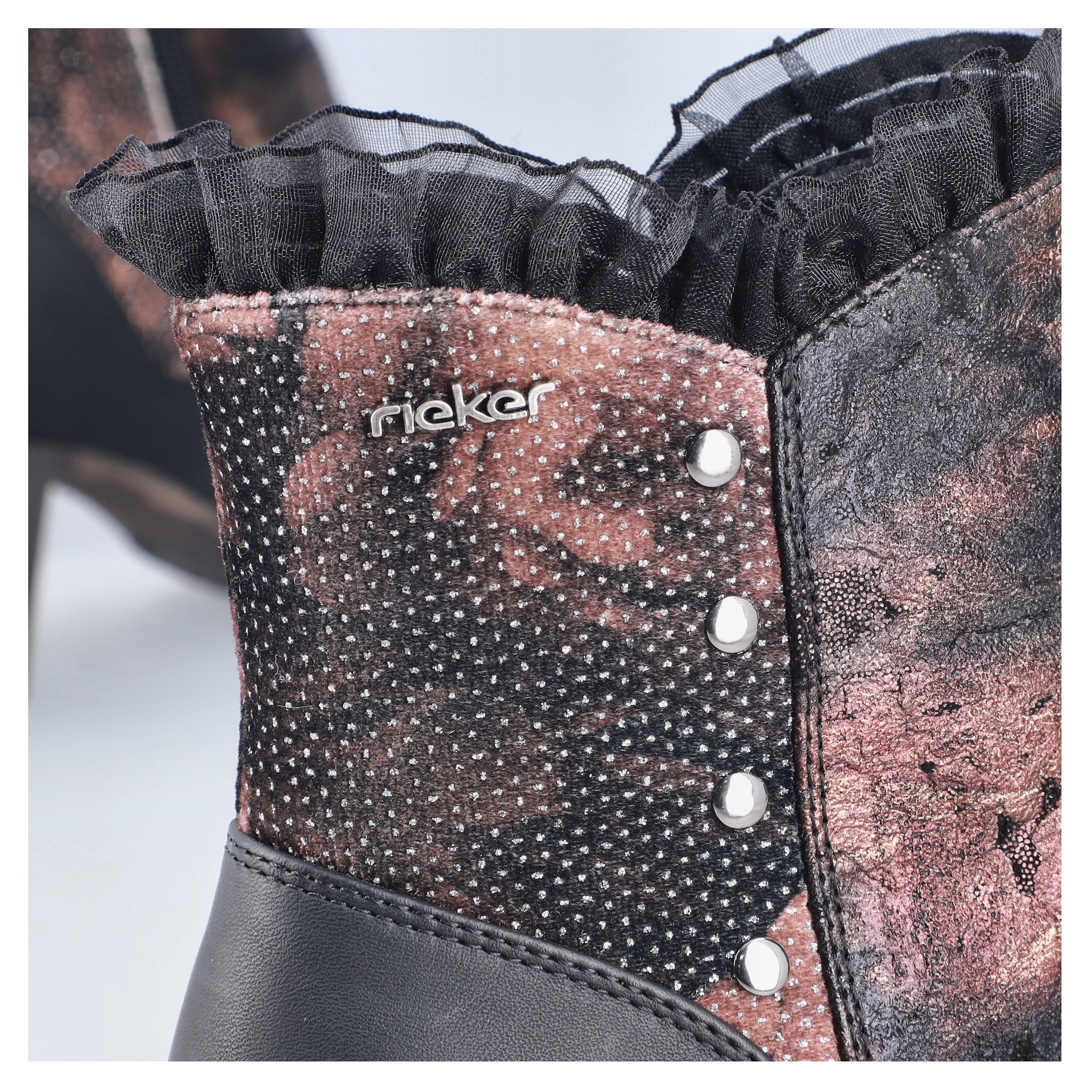 Rieker Stiefelette, Trachtenstiefelette, Festtagsstiefelette, Blockabsatz, mit Warmfutter